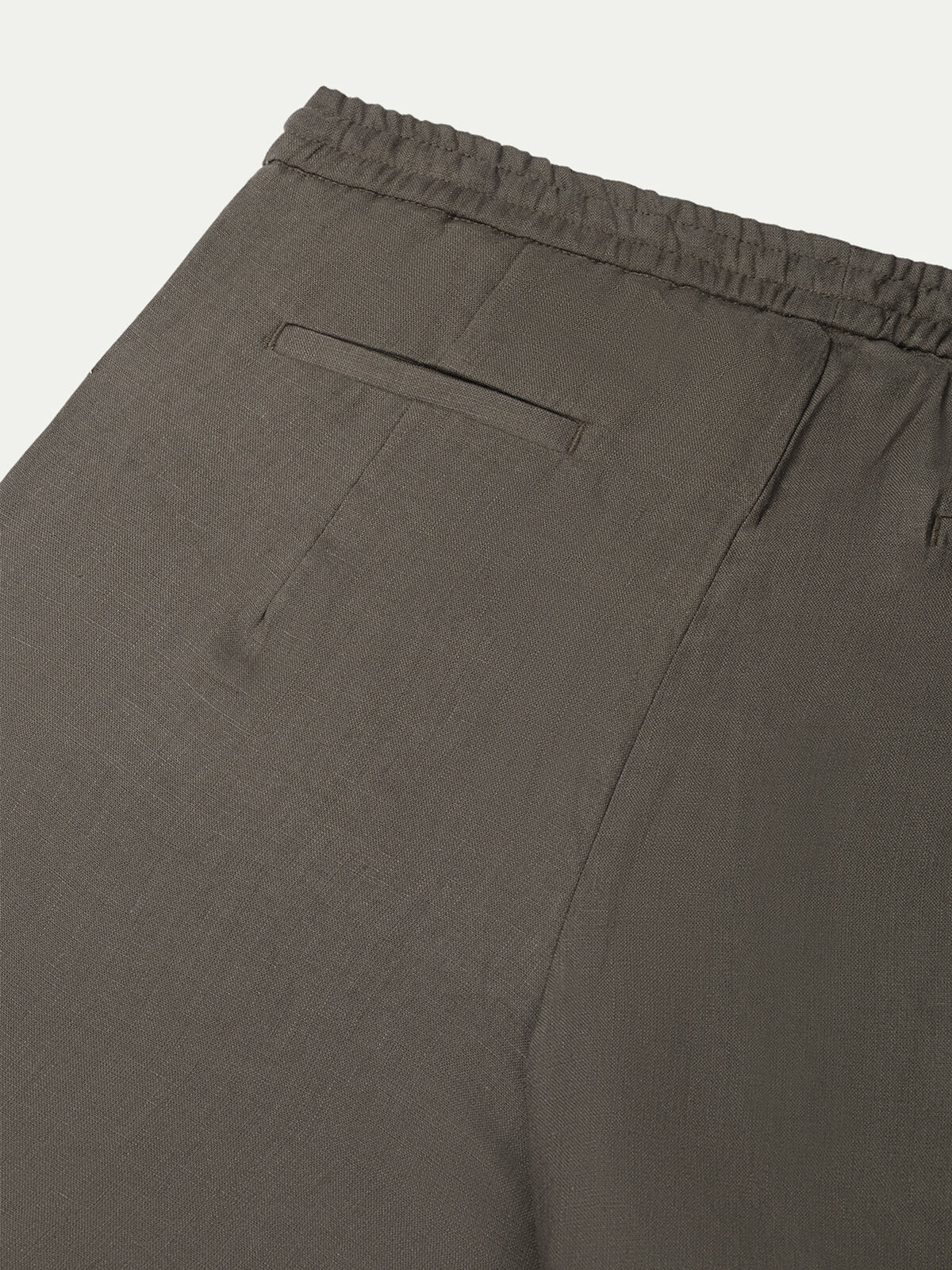 Ash Grey Linen Seaside Shorts - Image 3