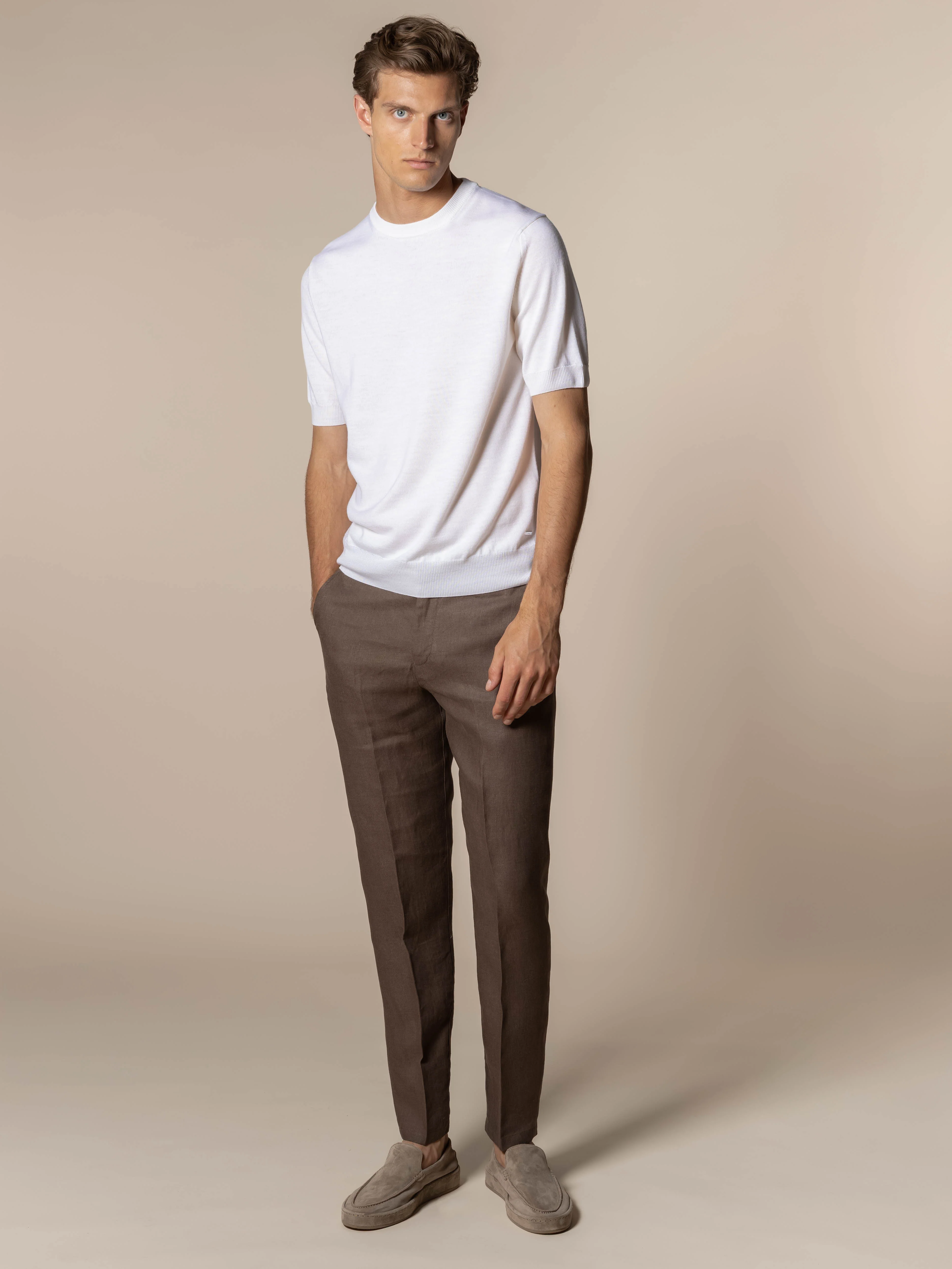 Ash Grey Linen Soleil Trousers - Image 5