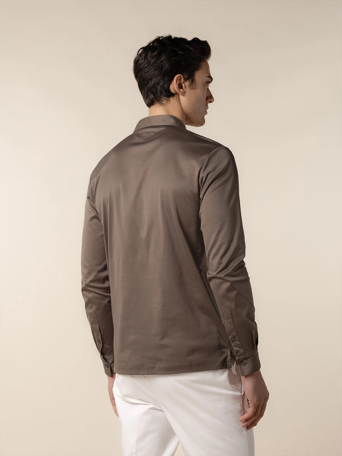 AUR1 Longsleeve Polo Ash Grey - Image 5