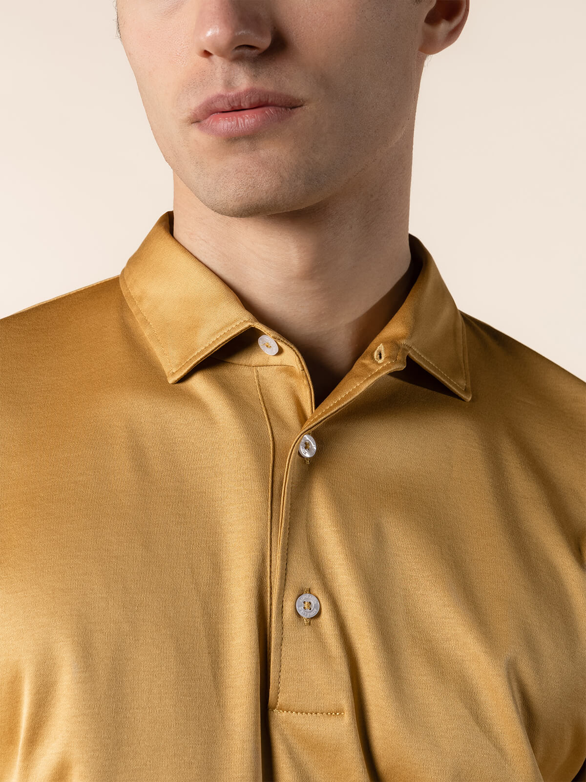 AUR1 Longsleeve Polo Saffron - Image 4