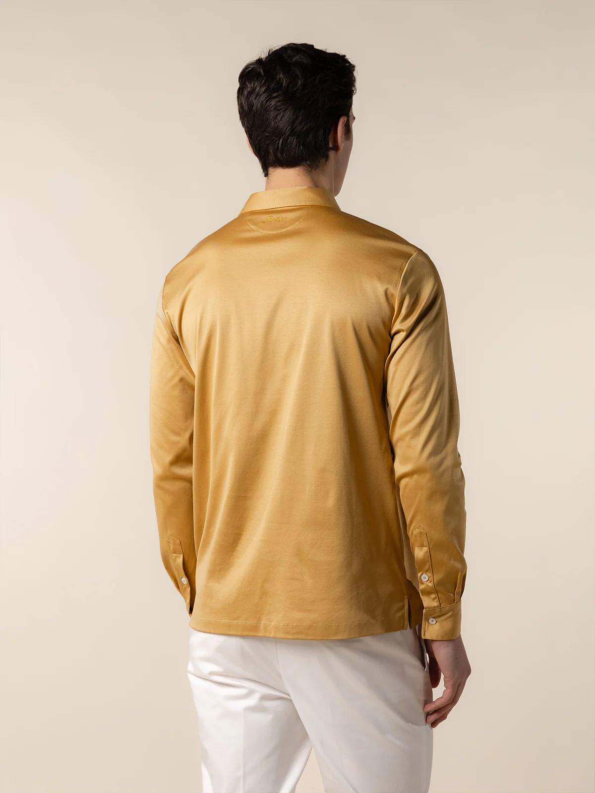 AUR1 Longsleeve Polo Saffron - Image 5