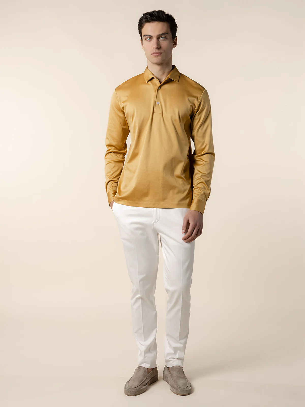 AUR1 Longsleeve Polo Saffron - Image 6