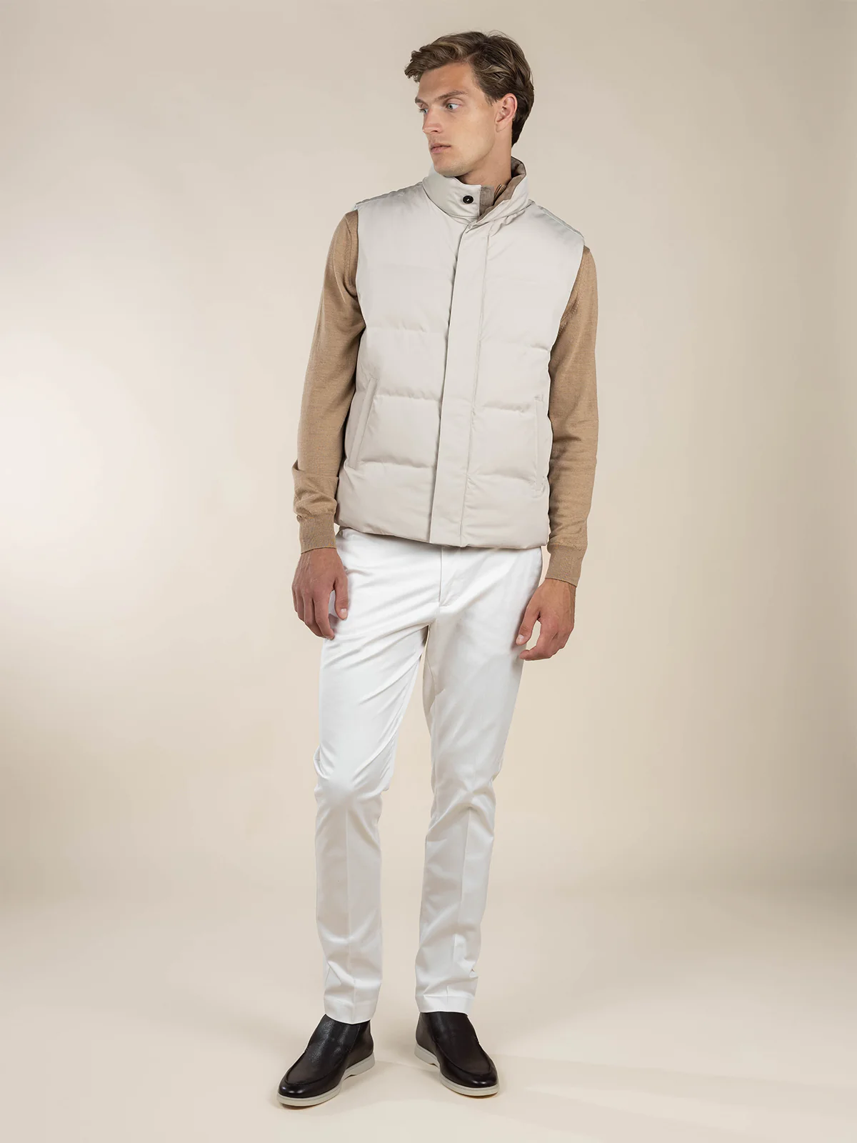 Beige AUR1 Body Warmer - Image 6
