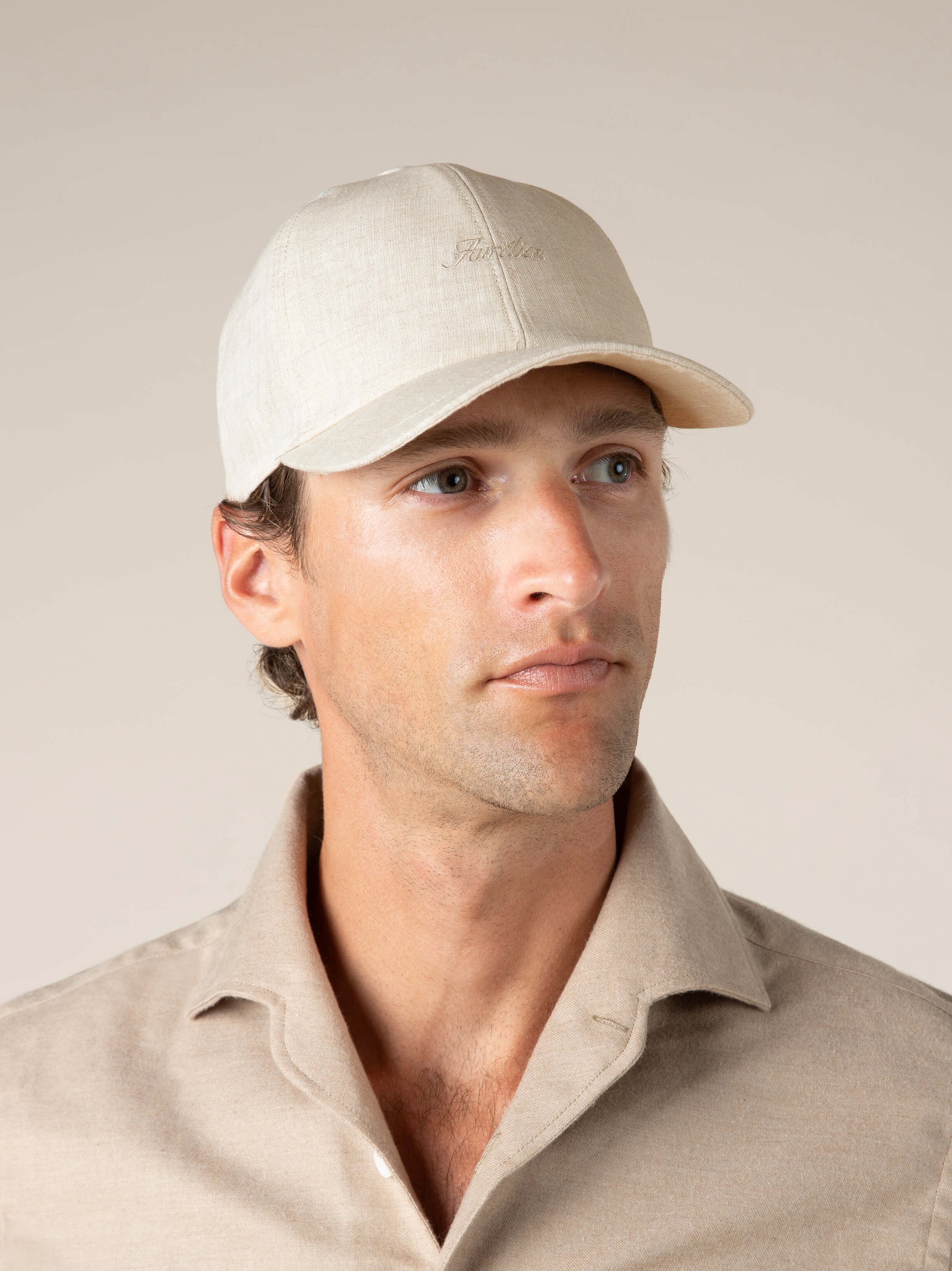 Sand Linen Baseball Cap - Image 2