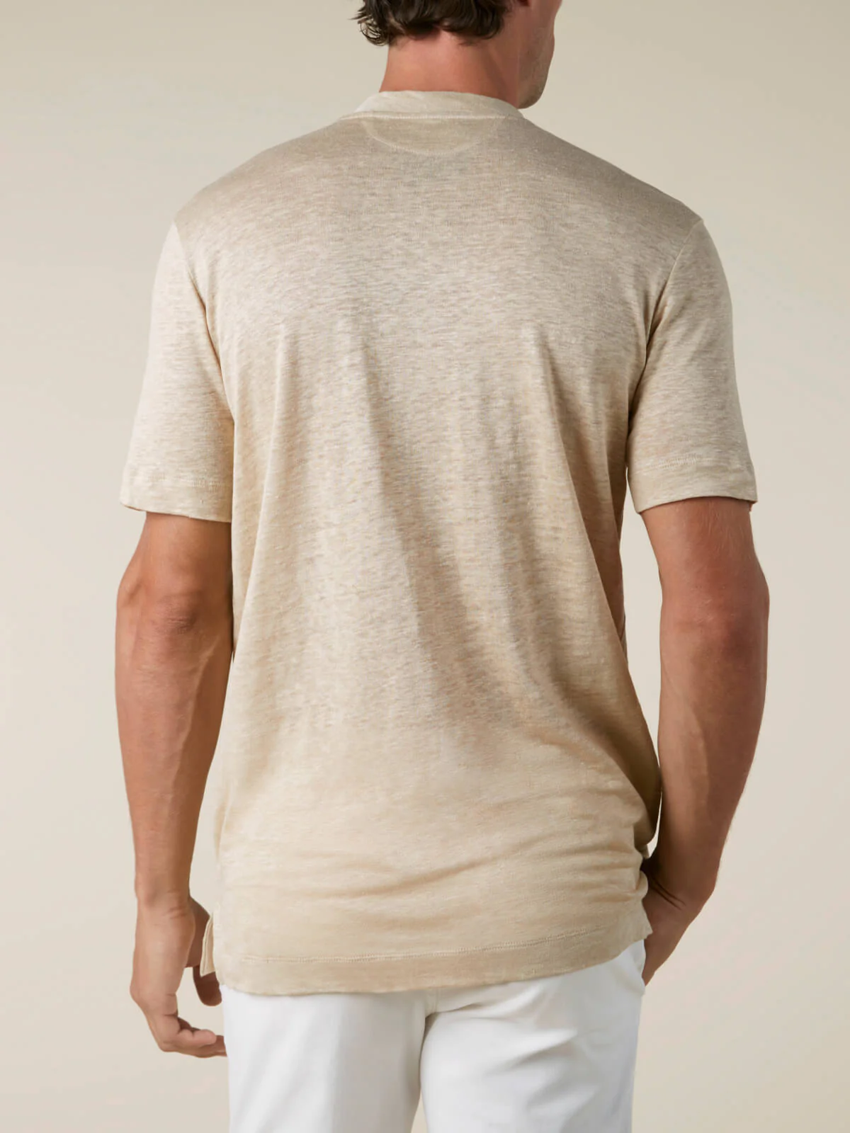 Beige Linen City T-shirt - Image 4