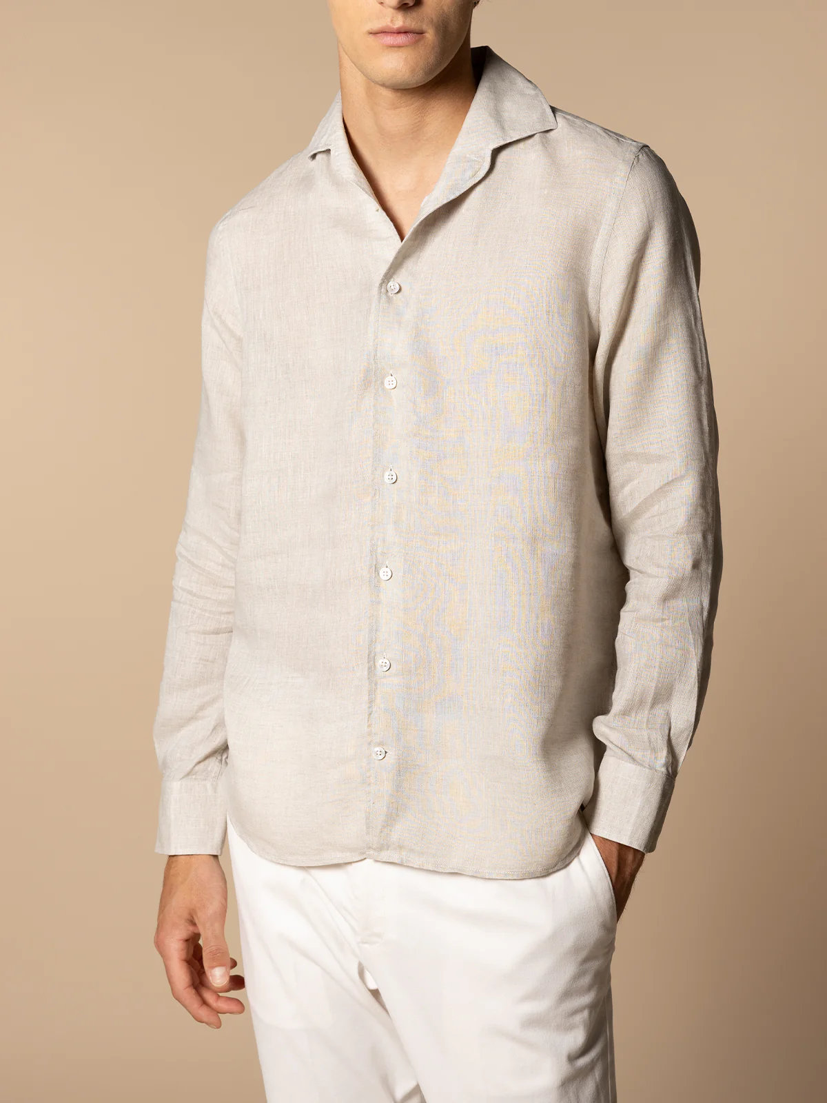 Beige Linen Seaside Shirt - Image 2