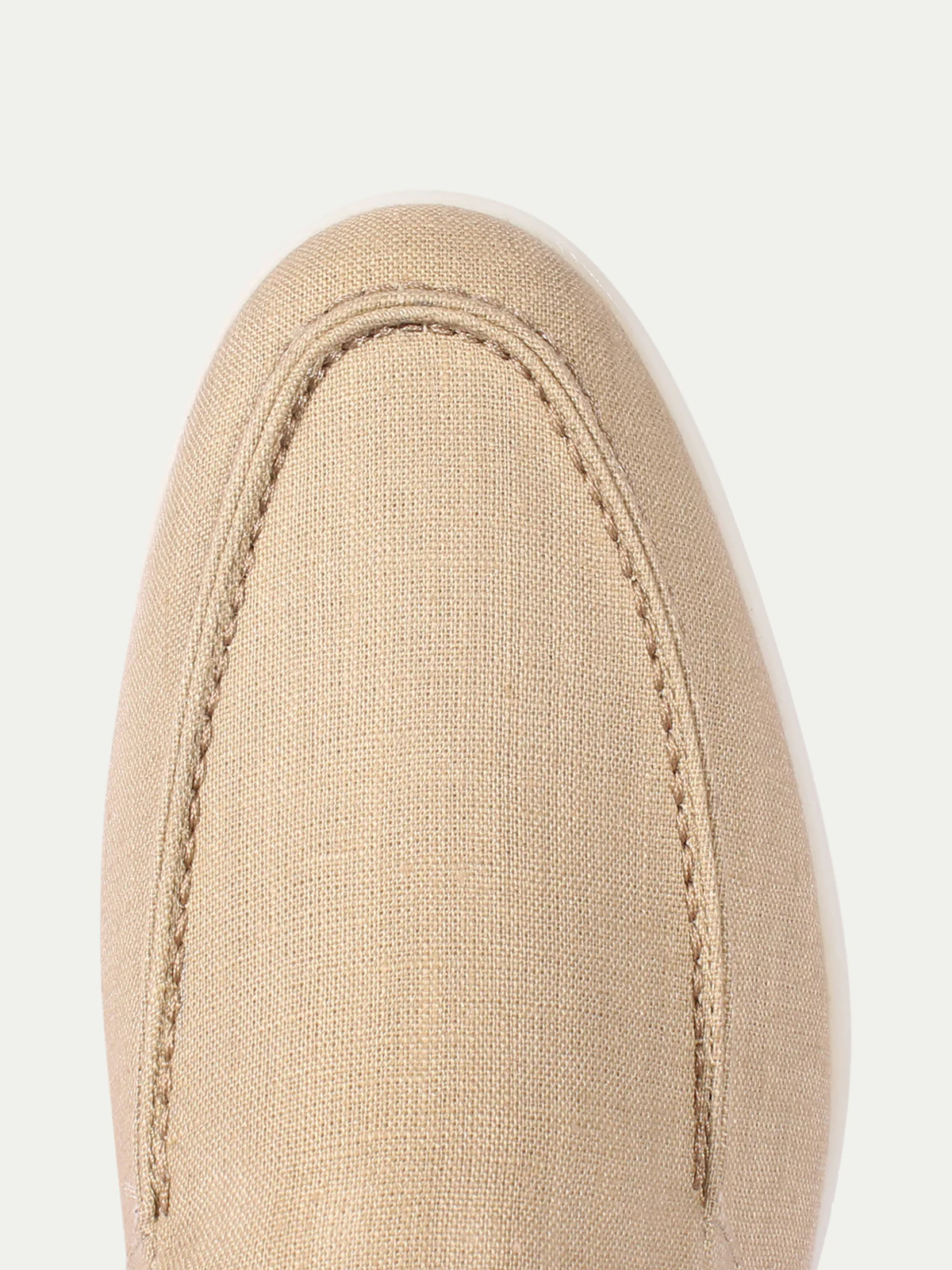 Beige Linen Yacht Loafers - Image 5