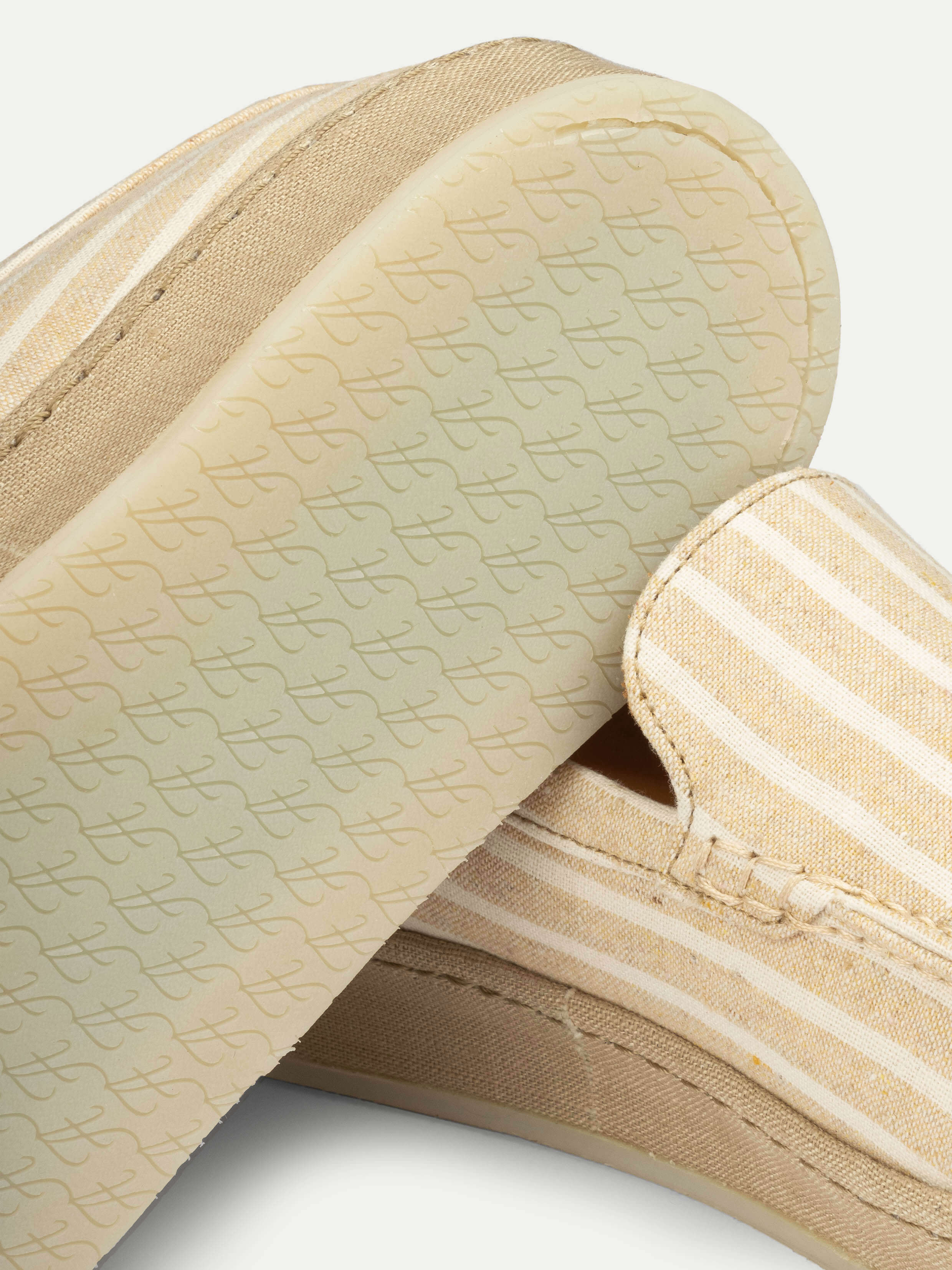 Yellow Striped Linen Voyager Loafer - Image 3