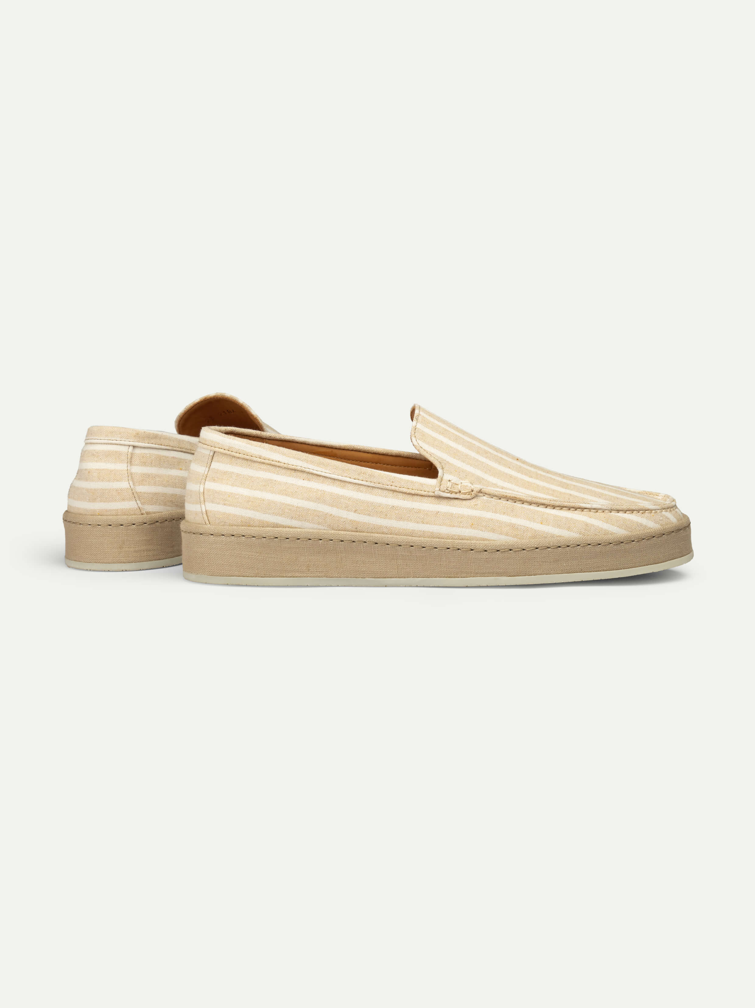 Yellow Striped Linen Voyager Loafer - Image 4