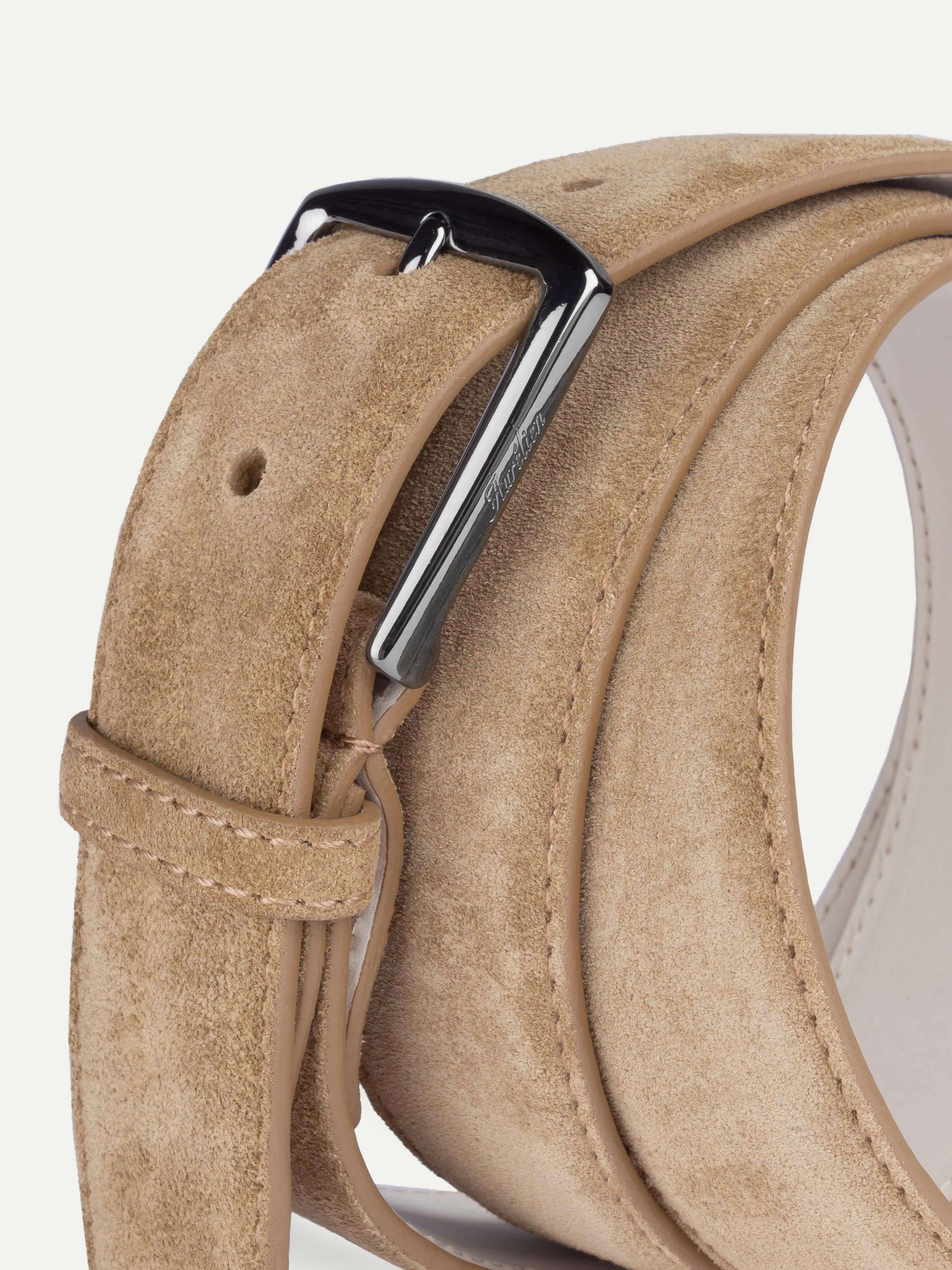 Beige Suede Leather Belt - Image 3