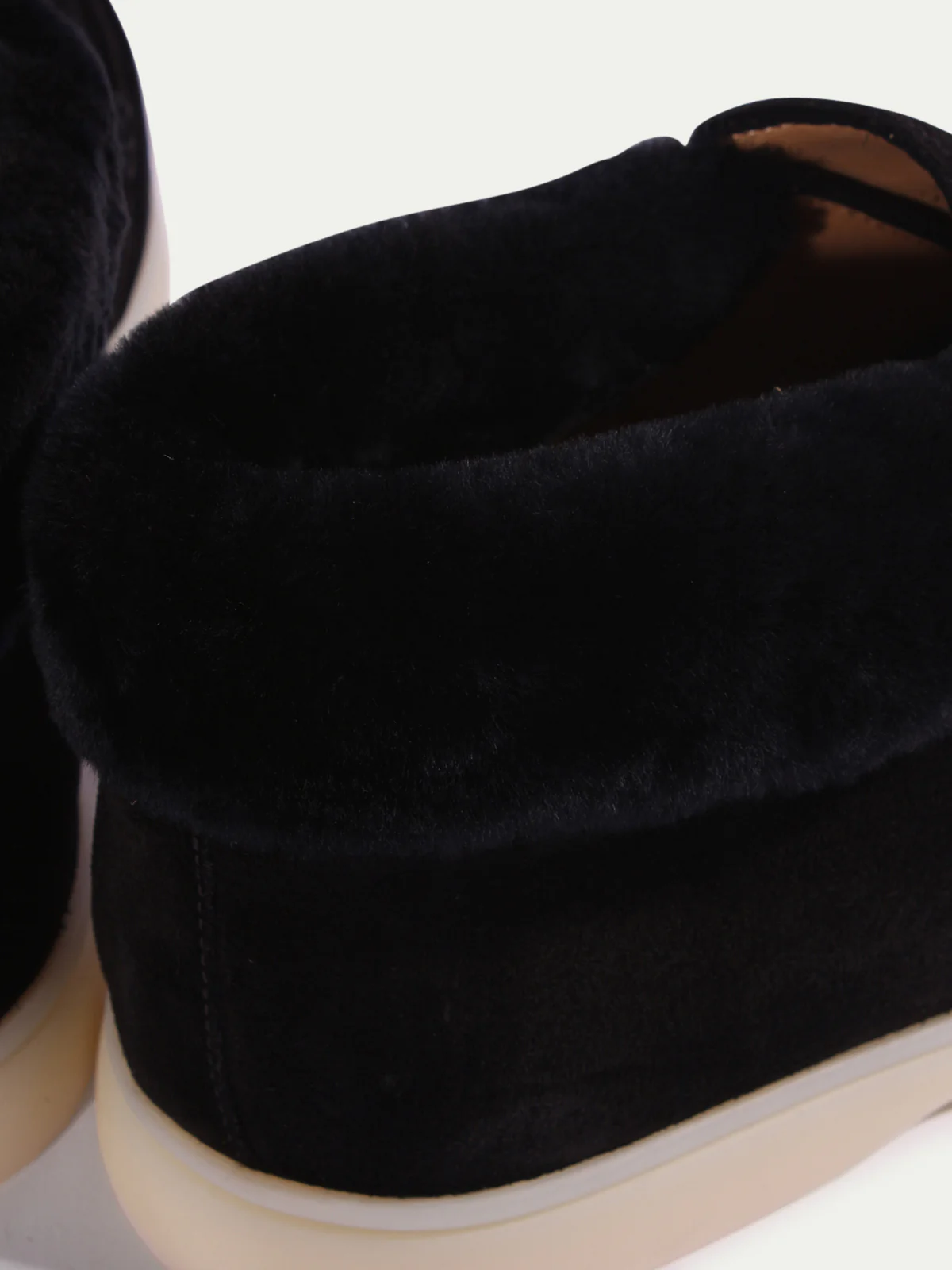 Black City Loafer with Shearling - Image 2