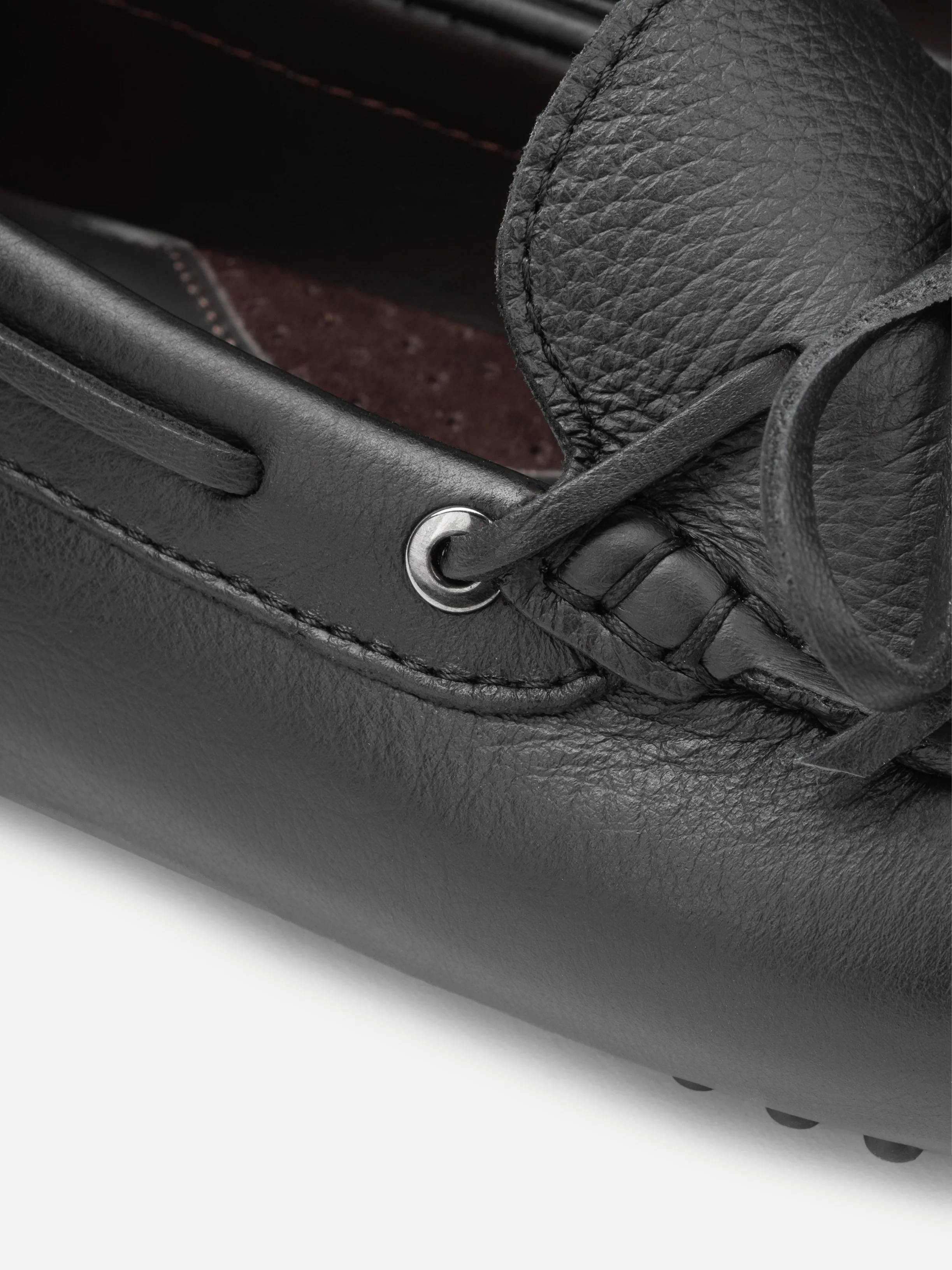 Black Leather Driving Shoes - Image 2