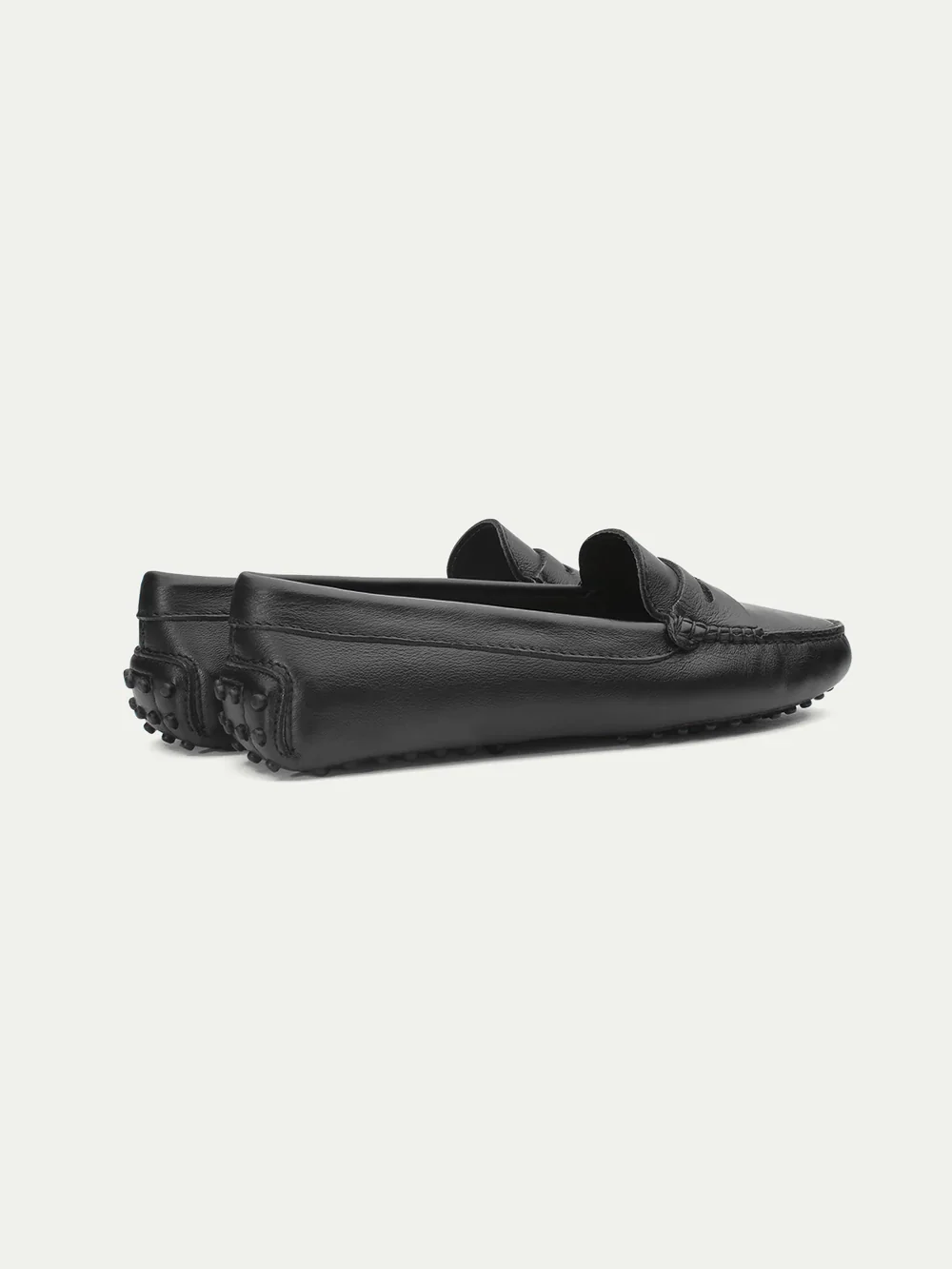 Black Leather Driving Shoes - Image 3