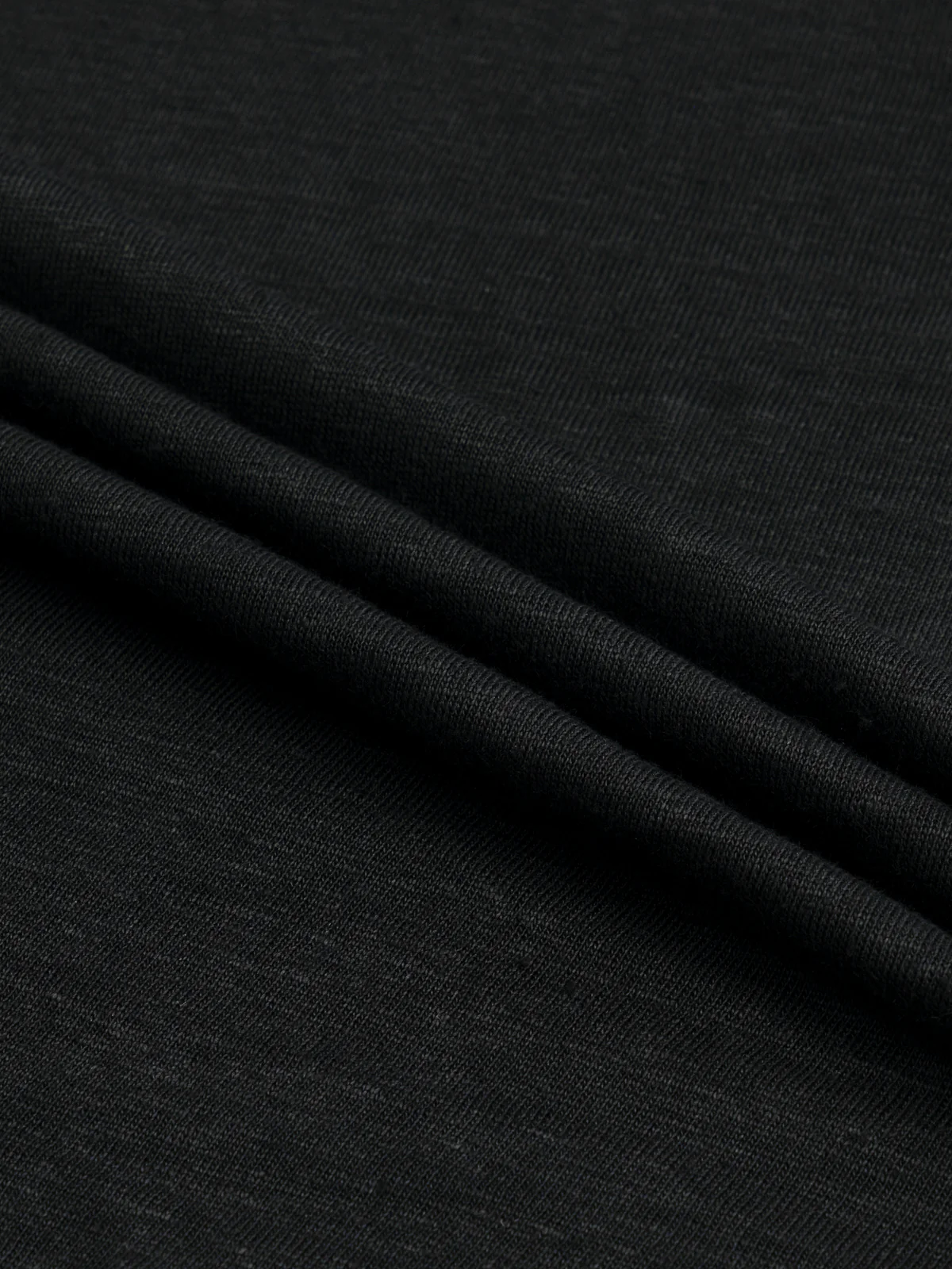 Black Linen Polo Shirt - Image 3