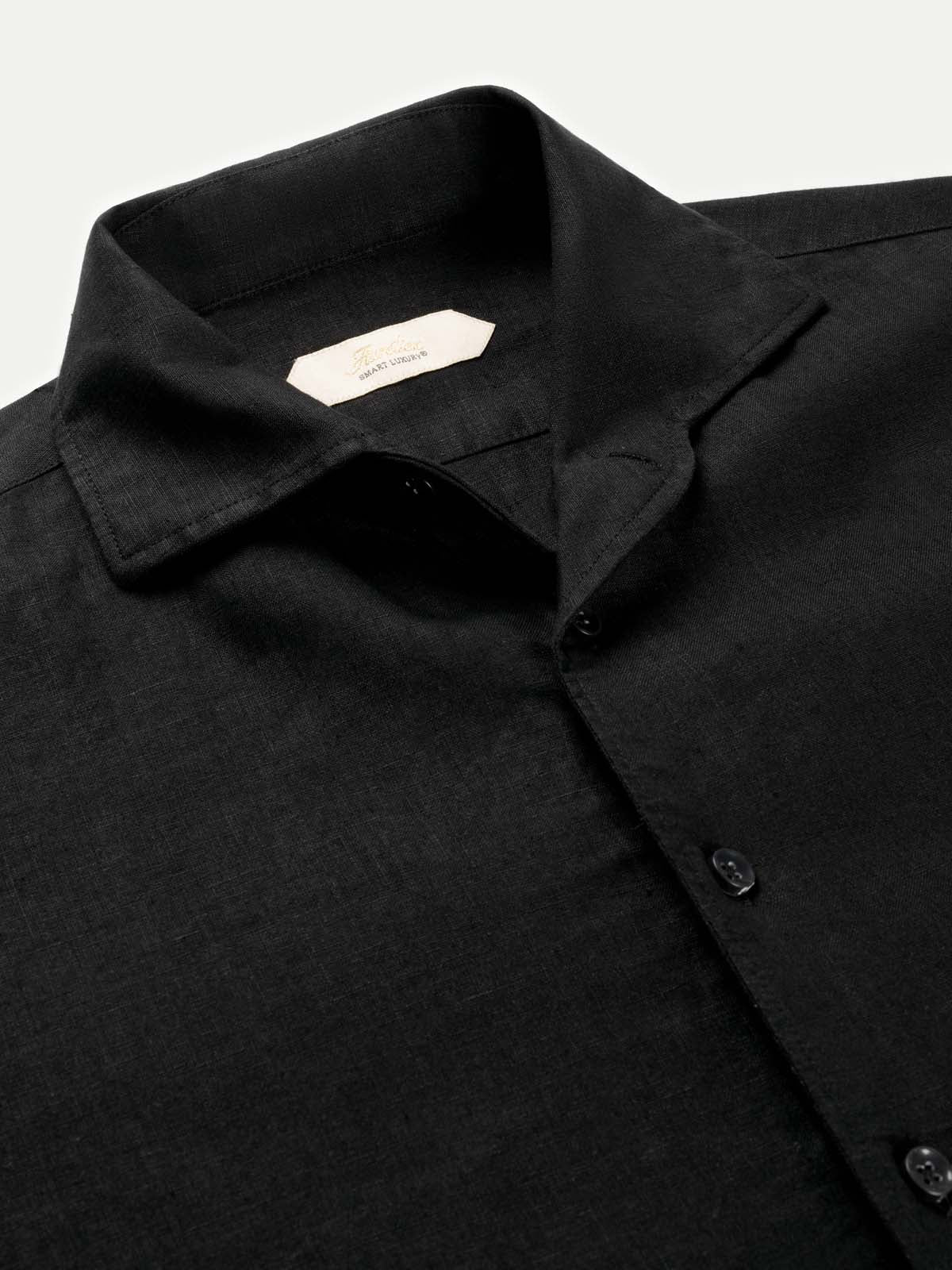 Black Linen Seaside Shirt - Image 4