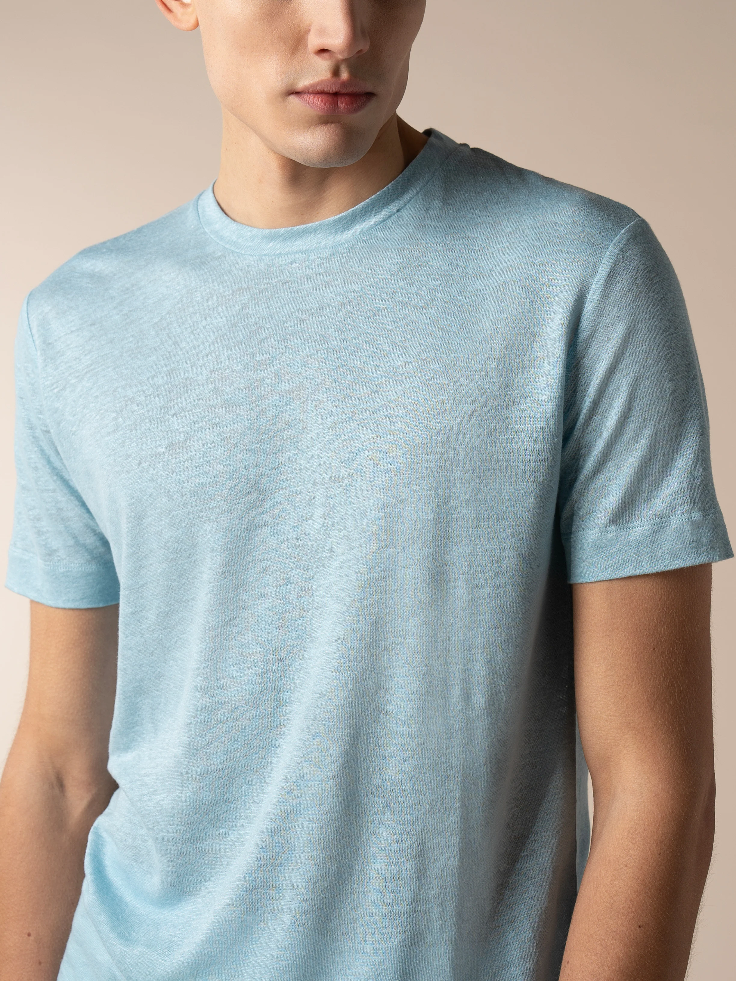 Blue Turquoise Linen City T-shirt - Image 4