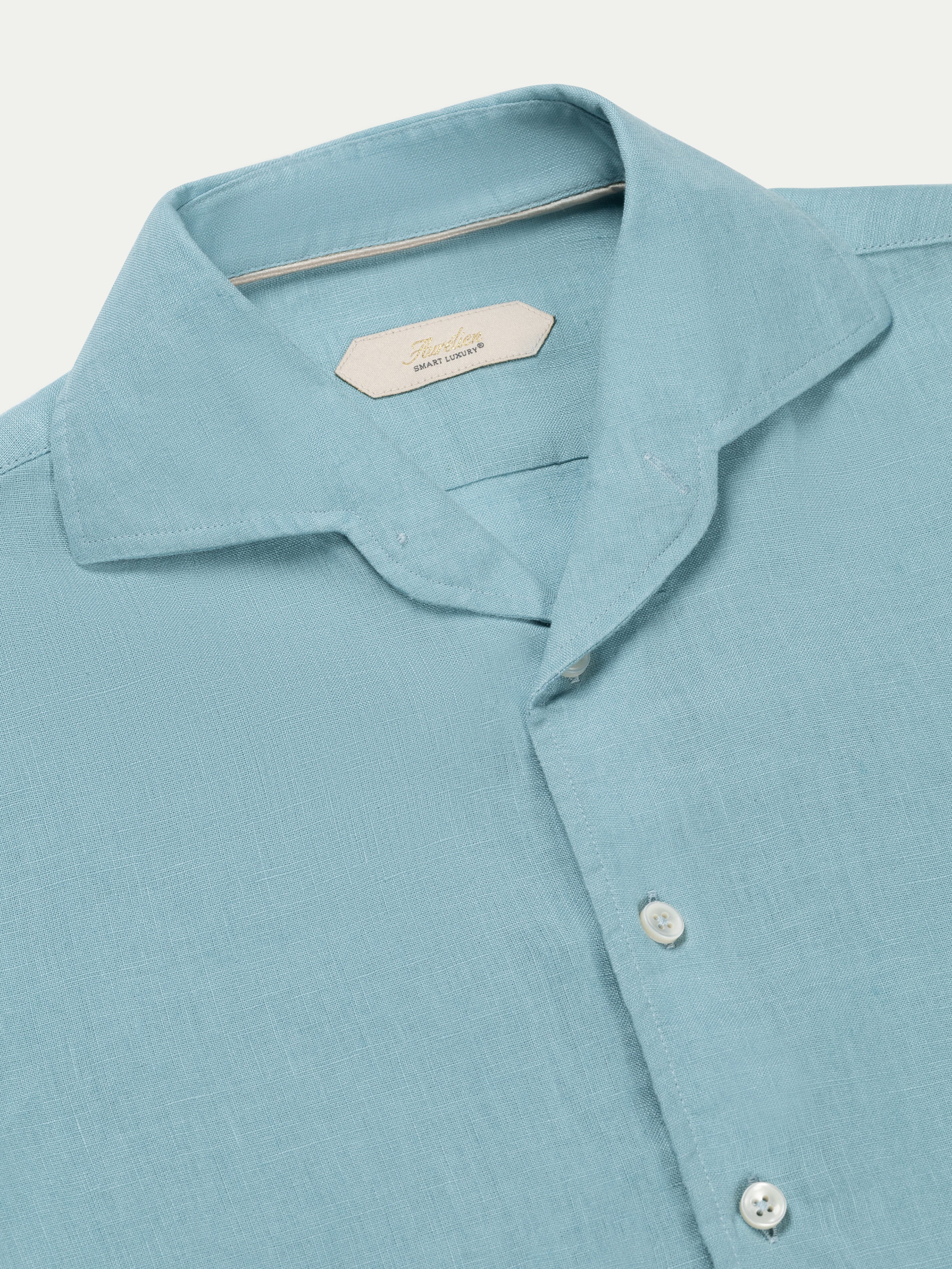 Blue Turquoise Linen Seaside Shirt - Image 3