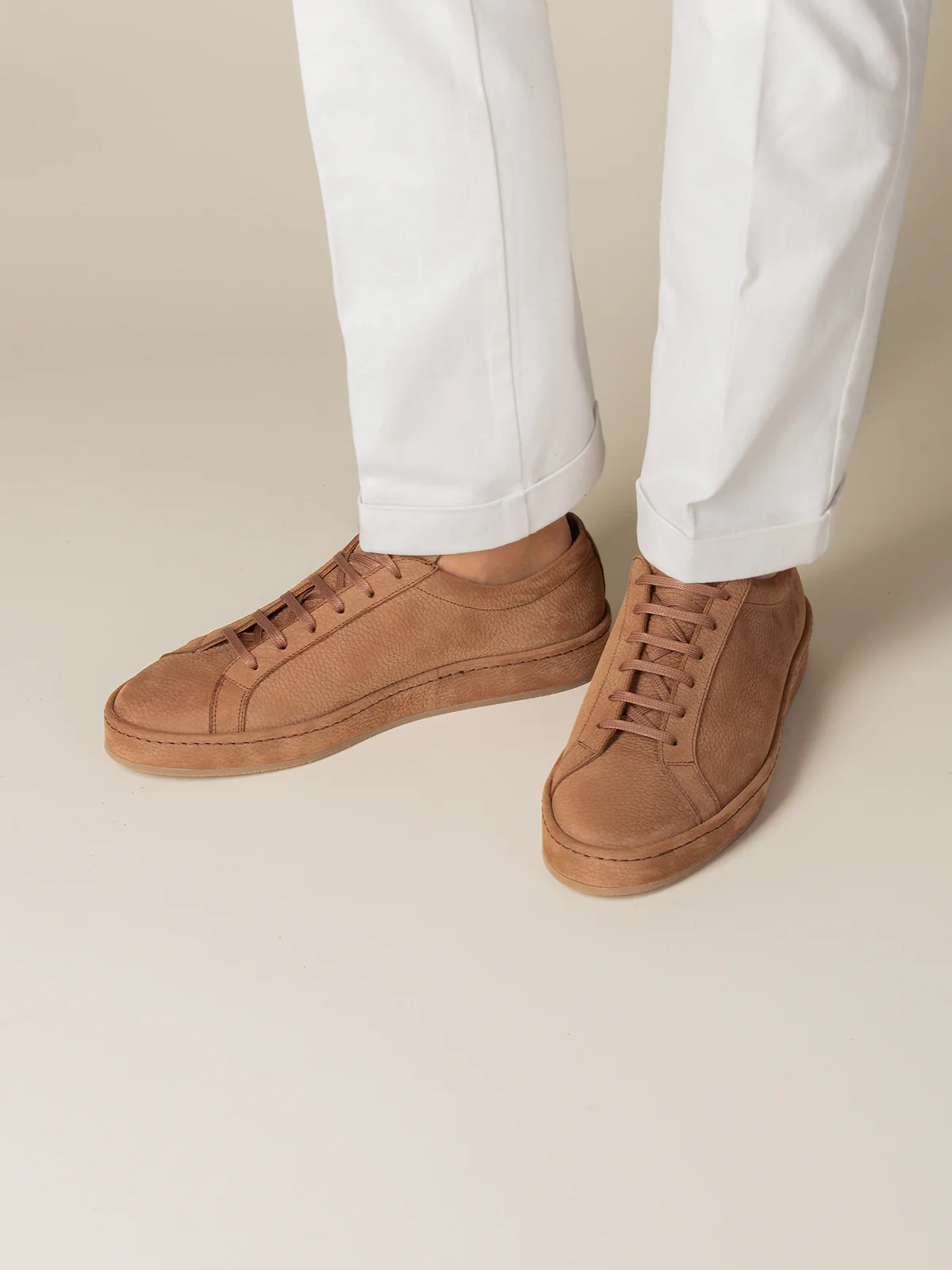 Caramel Nubuck Voyager Sneaker - Image 2