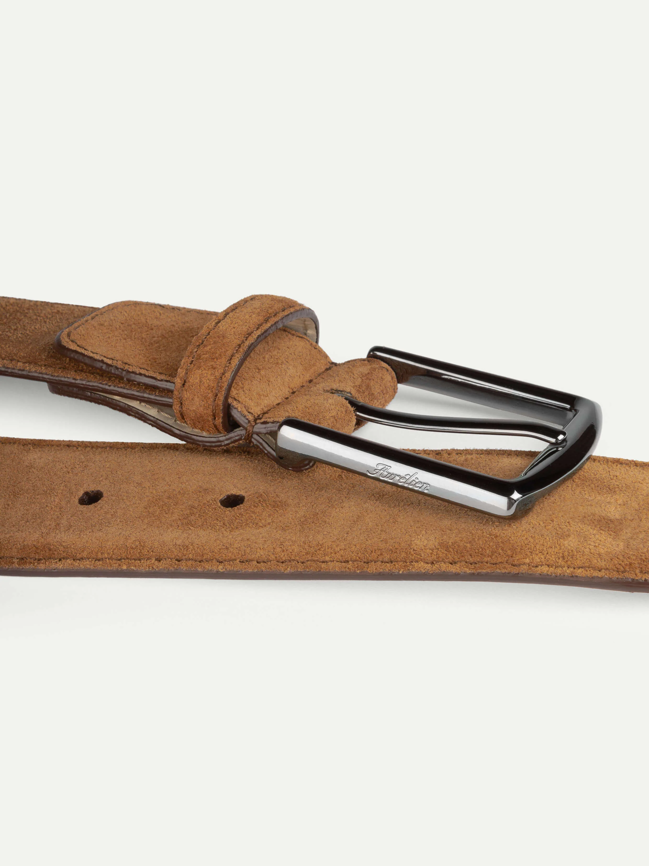Caramel Suede Leather Belt - Image 2