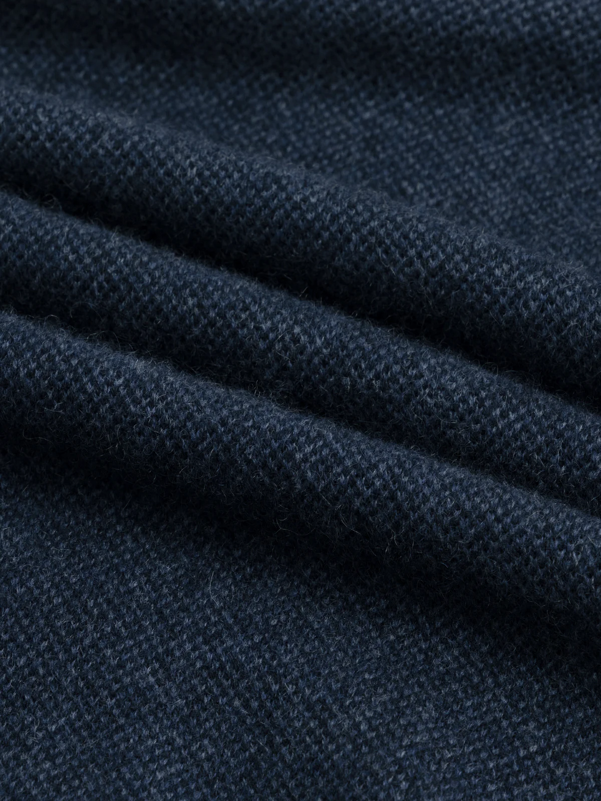 Navy Jaquard Zipper Sweater - Image 5