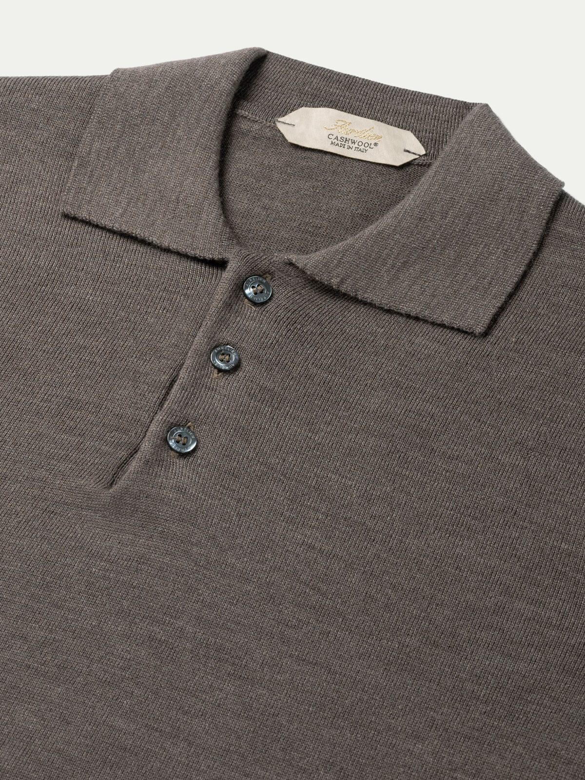 Extrafine Merino Polo Ash Grey - Image 3