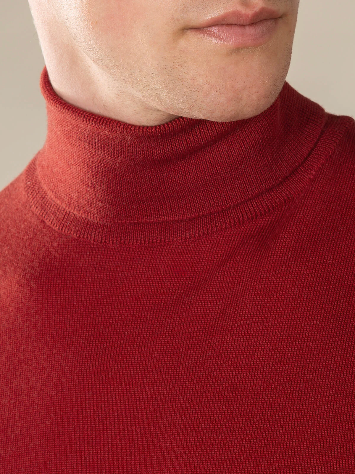 Extrafine Merino Rollneck Burnt Sienna - Image 2