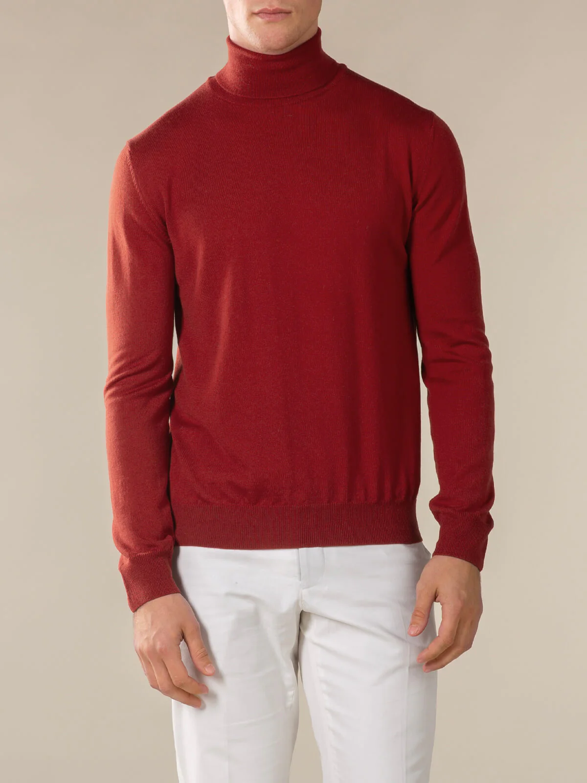 Extrafine Merino Rollneck Burnt Sienna - Image 3