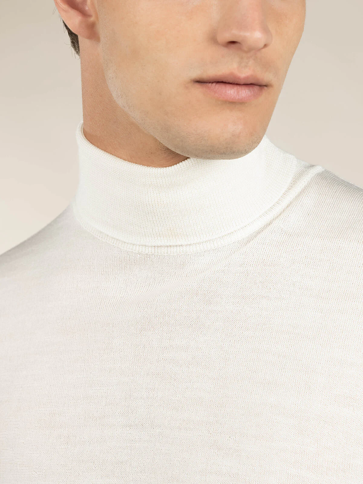 Extrafine Merino Rollneck Ivory - Image 3