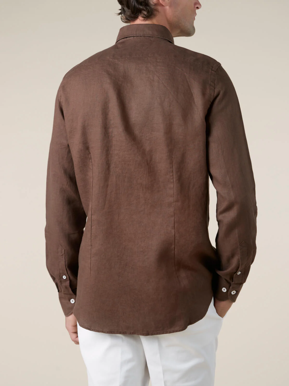 Chocolate Linen Seaside Shirt - Image 4
