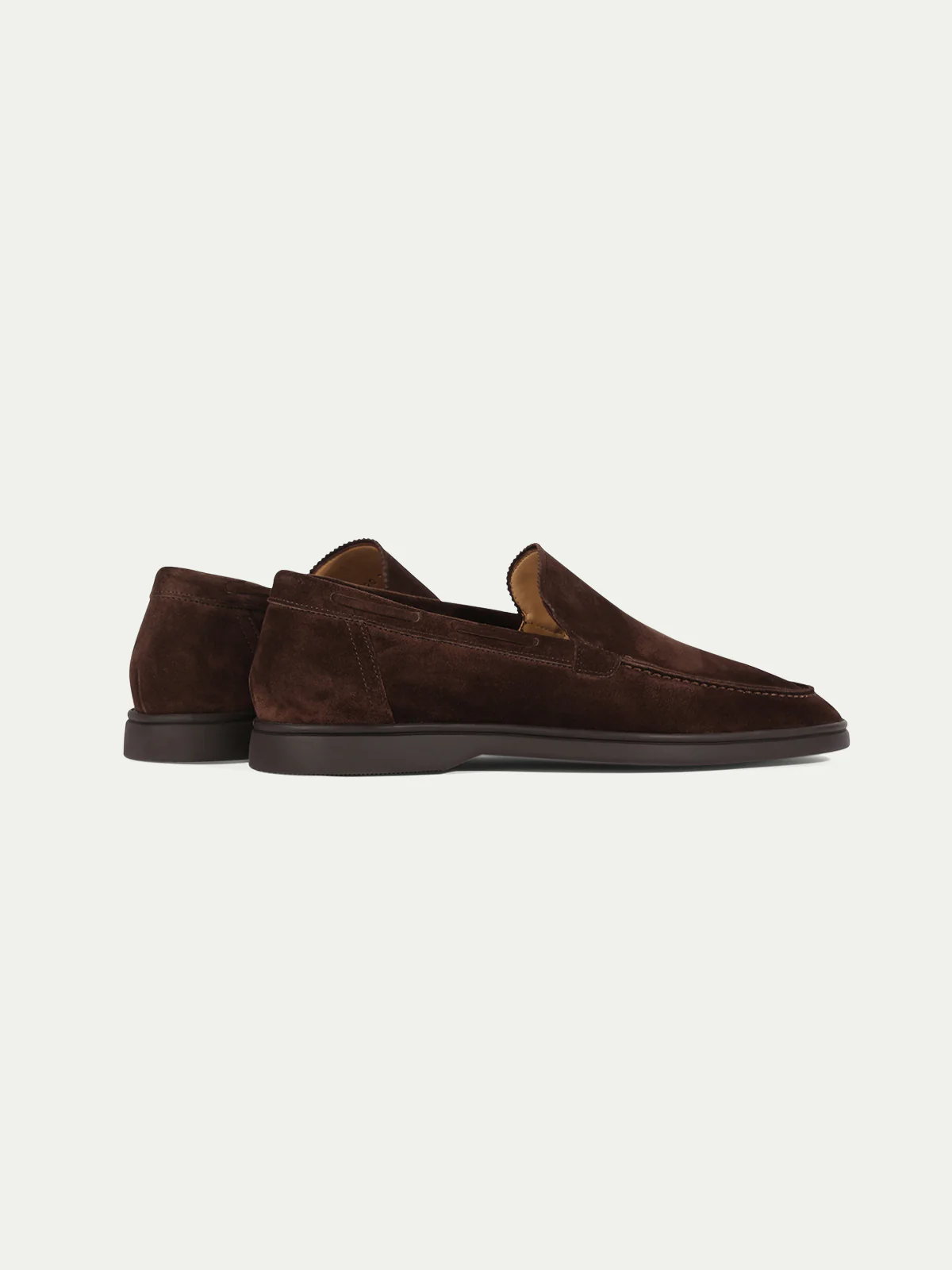 Chocolate Yacht Loafer with Lamb Shearling Footbed - Image 2