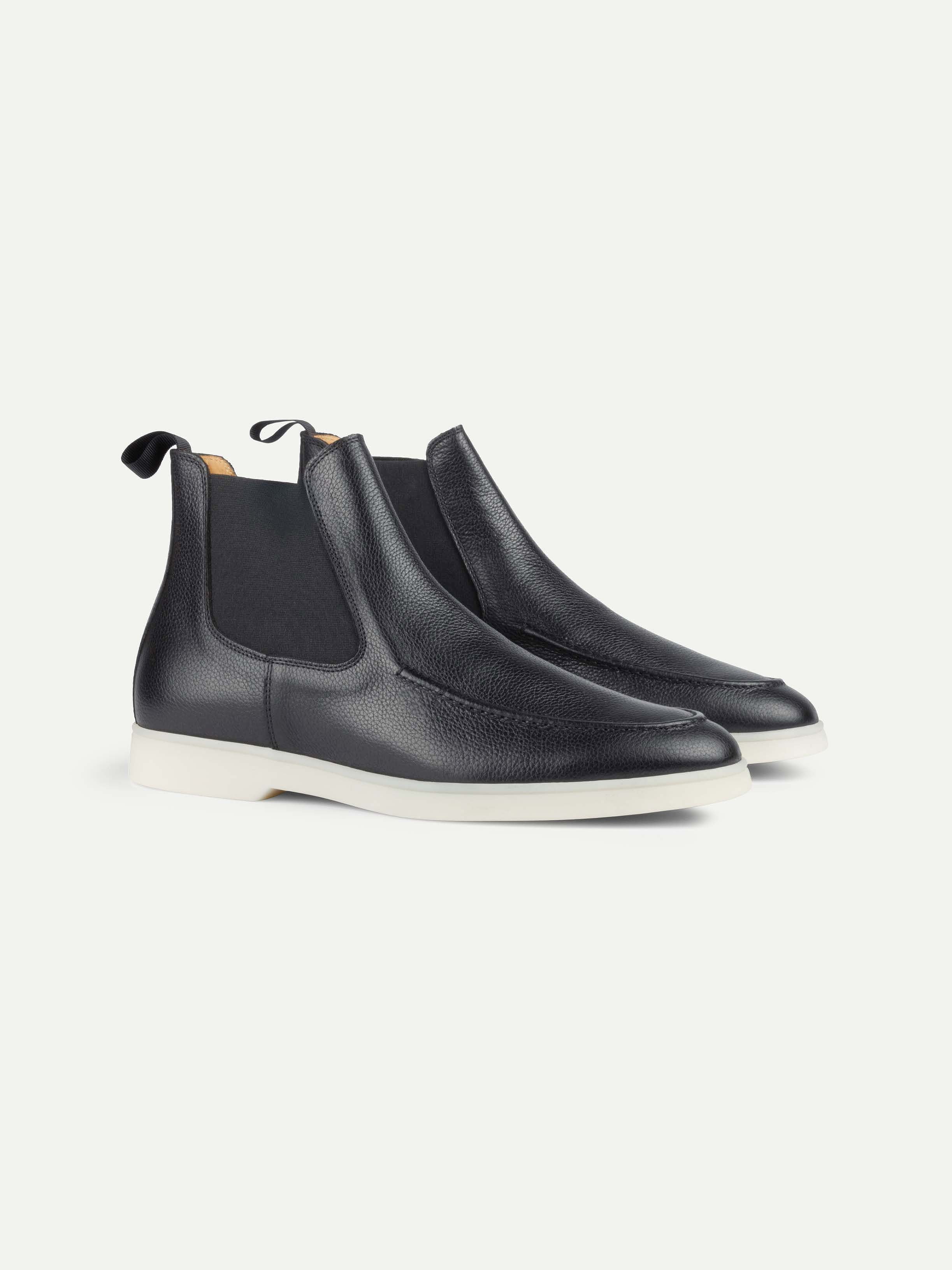 City Chelsea Boots Navy Grain