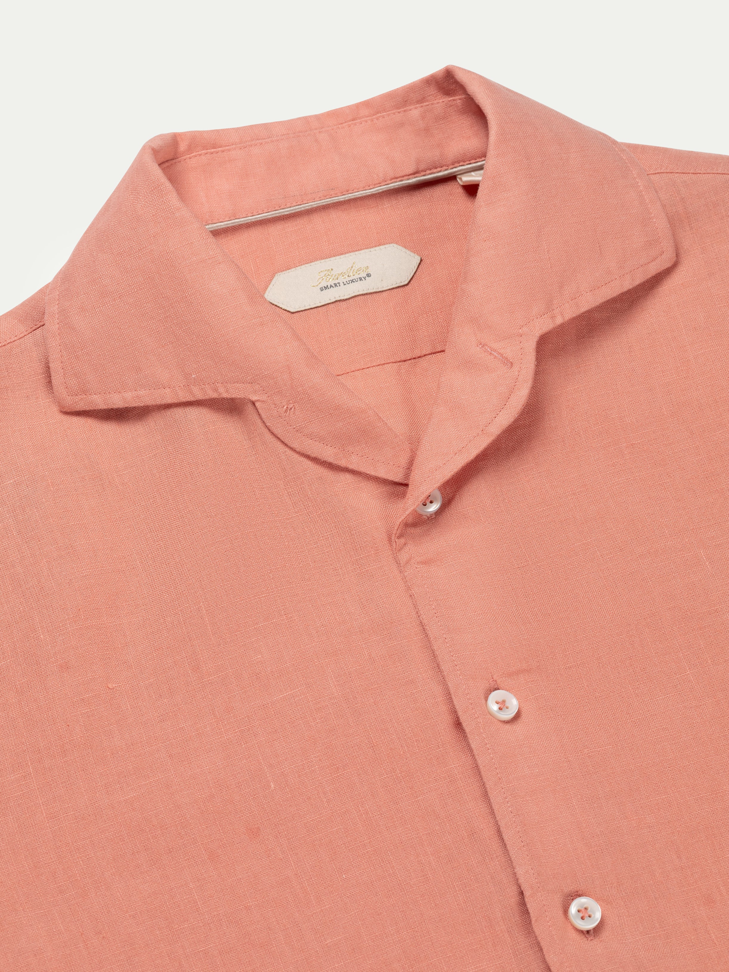 Coral Linen Seaside Shirt - Image 4