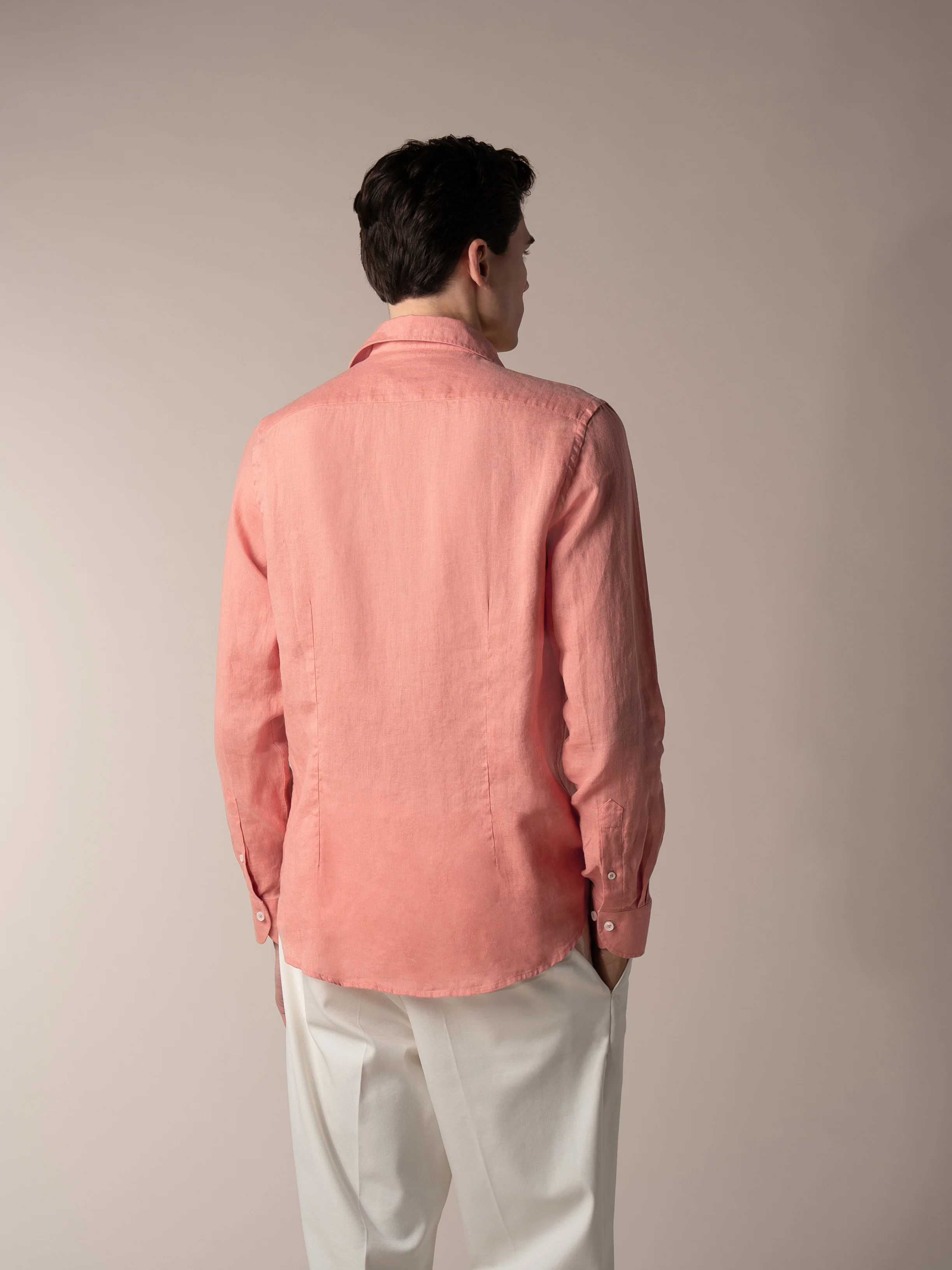 Coral Linen Seaside Shirt - Image 5