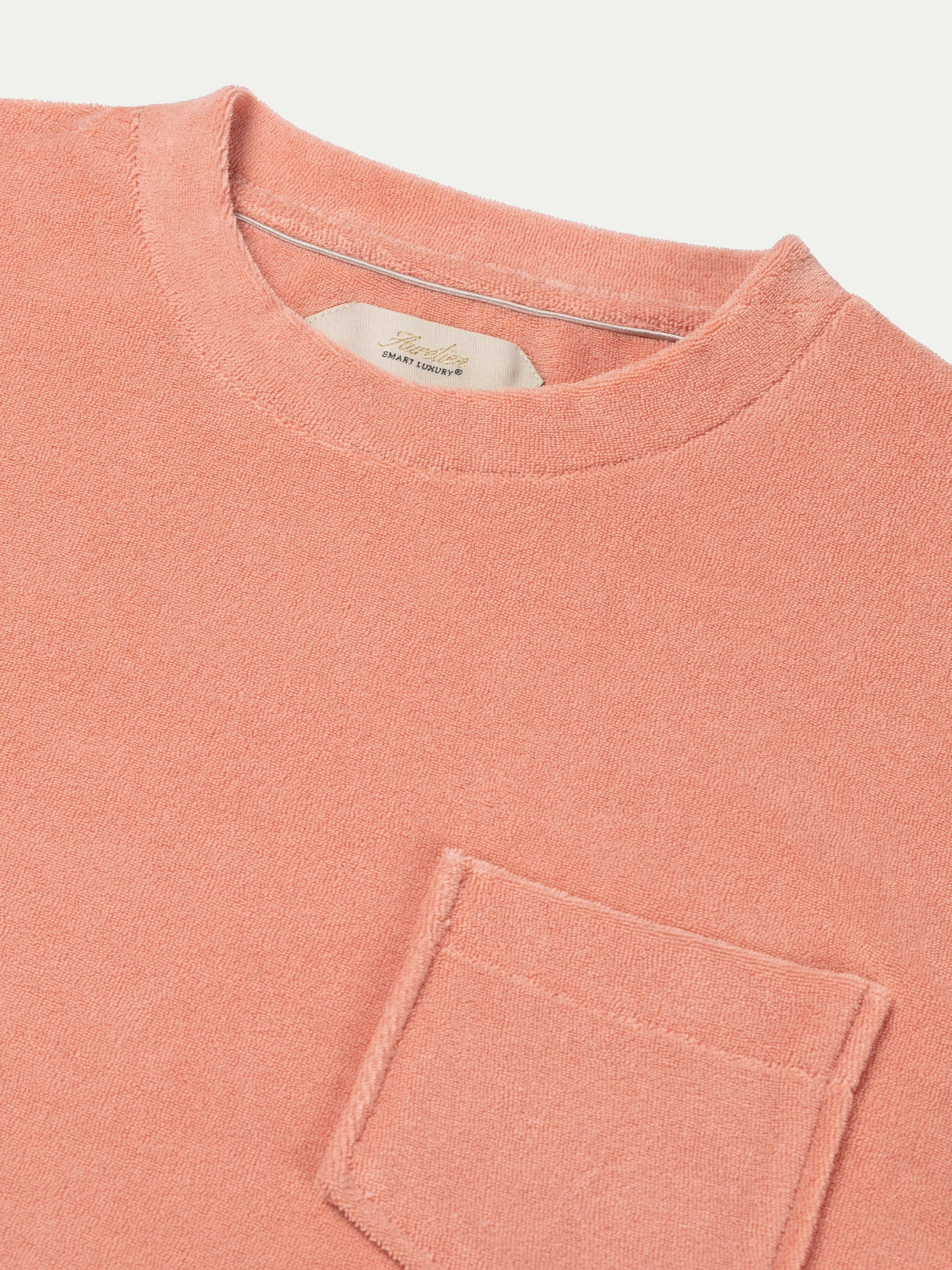 Coral Terry Towelling T-Shirt - Image 3