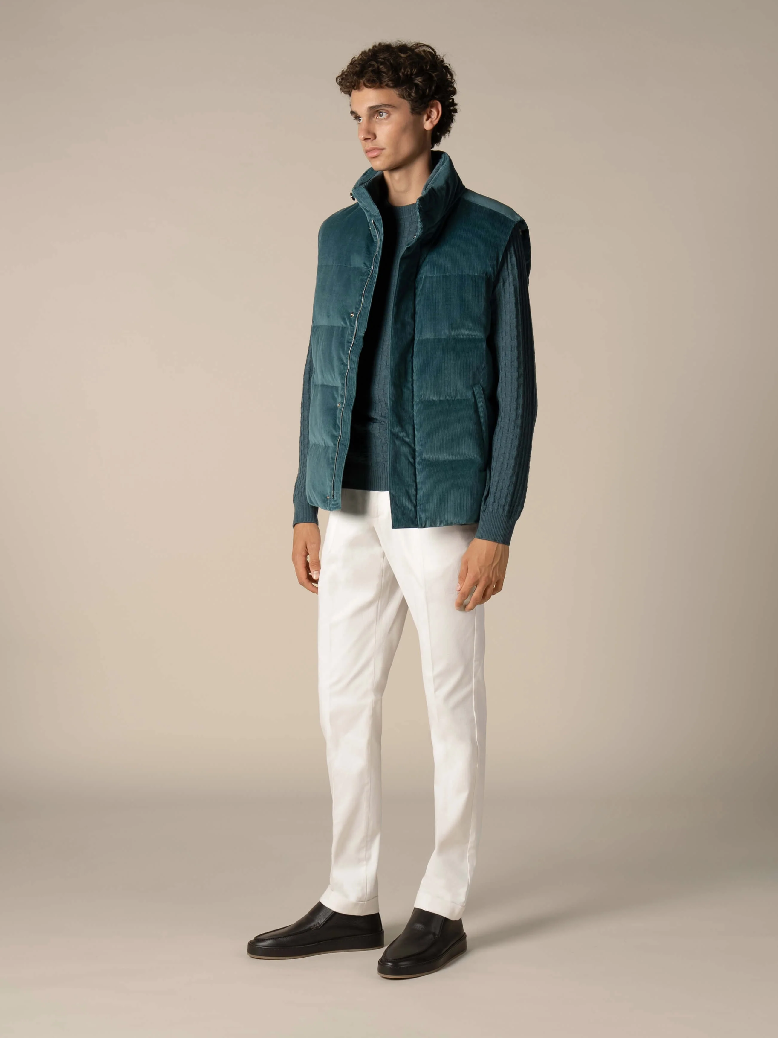 Corduroy AUR1 Body Warmer | Dark Aquamarine - Image 6