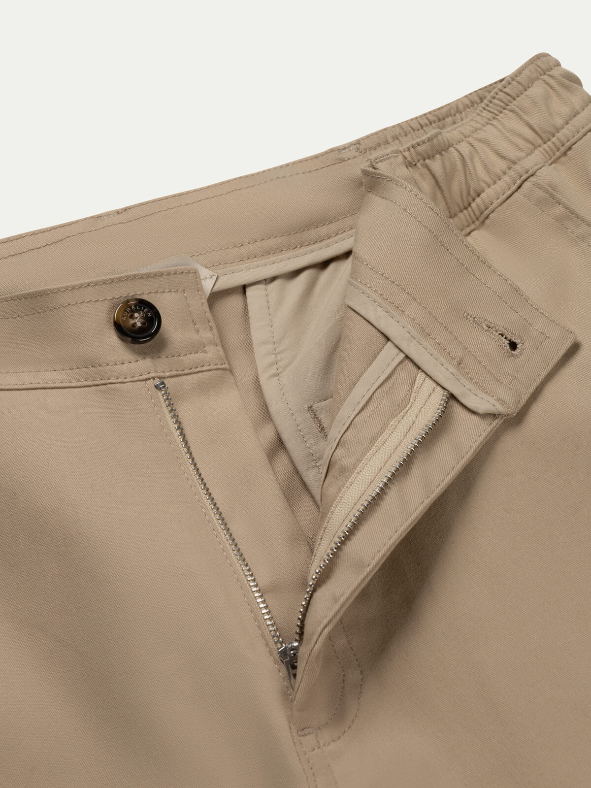 Dark Beige Cotton Seaside Shorts - Image 2