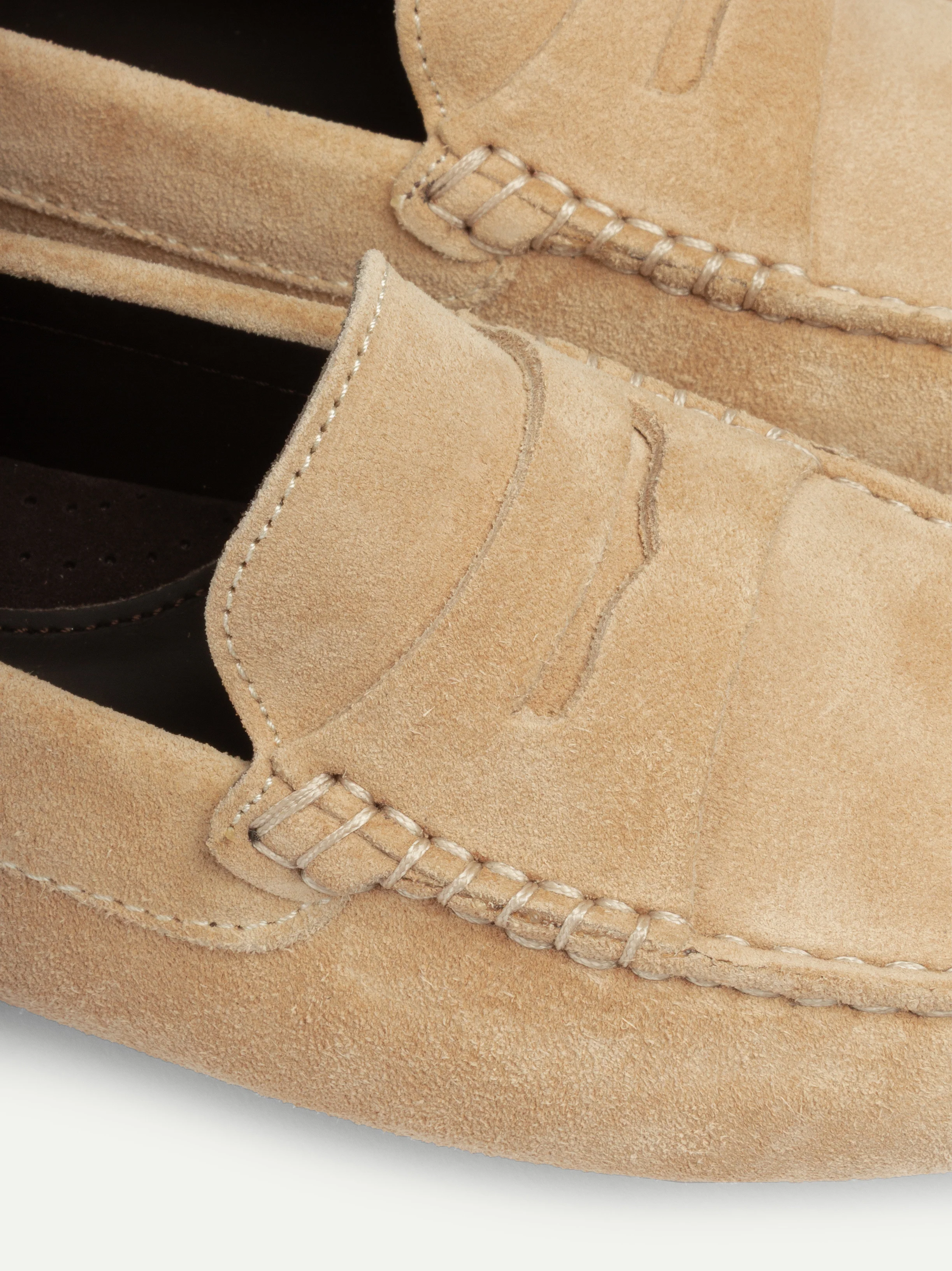 Dark Beige Suede Driving Shoes - Image 3