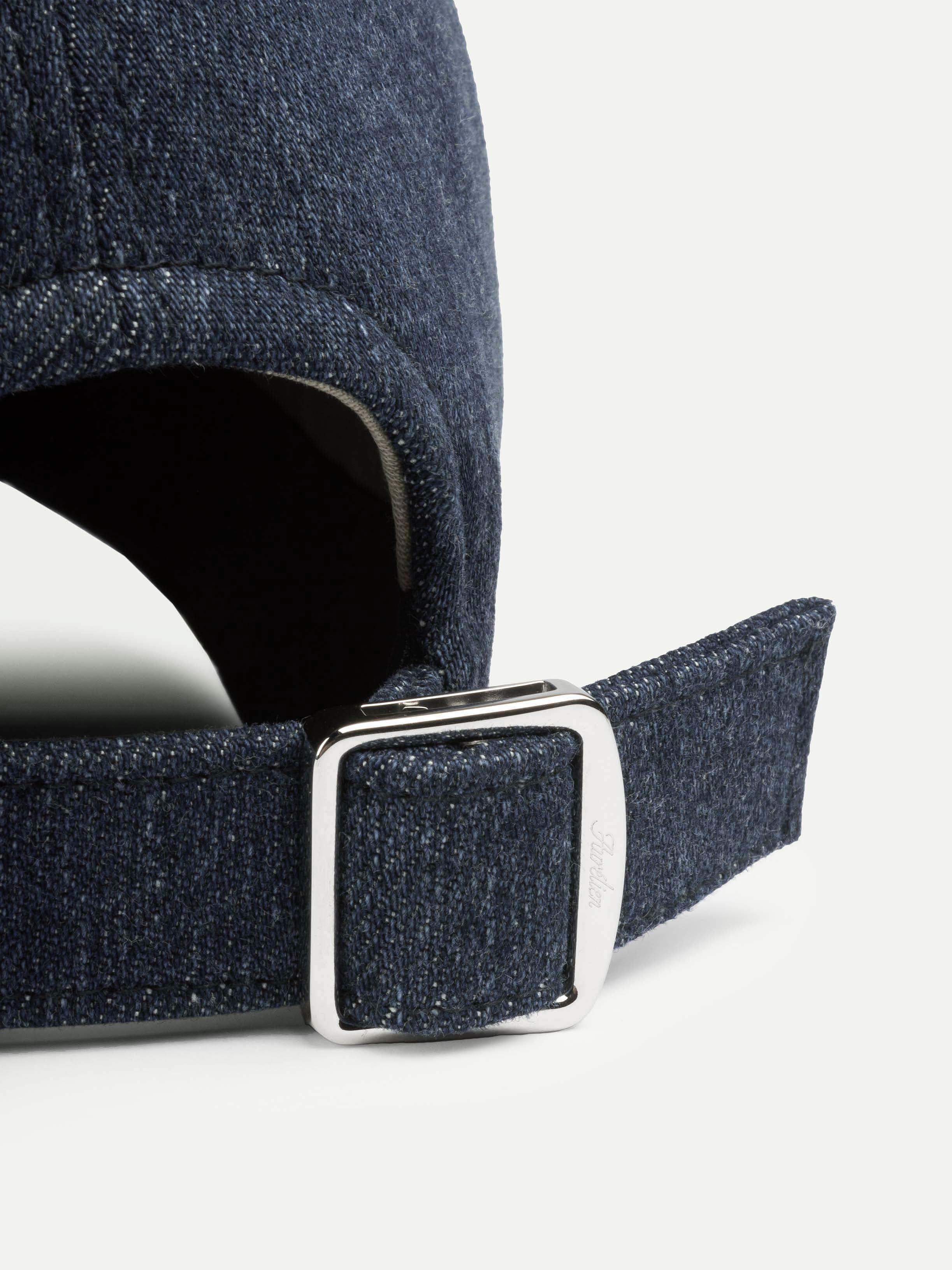 Dark Blue Denim Baseball Cap - Image 3