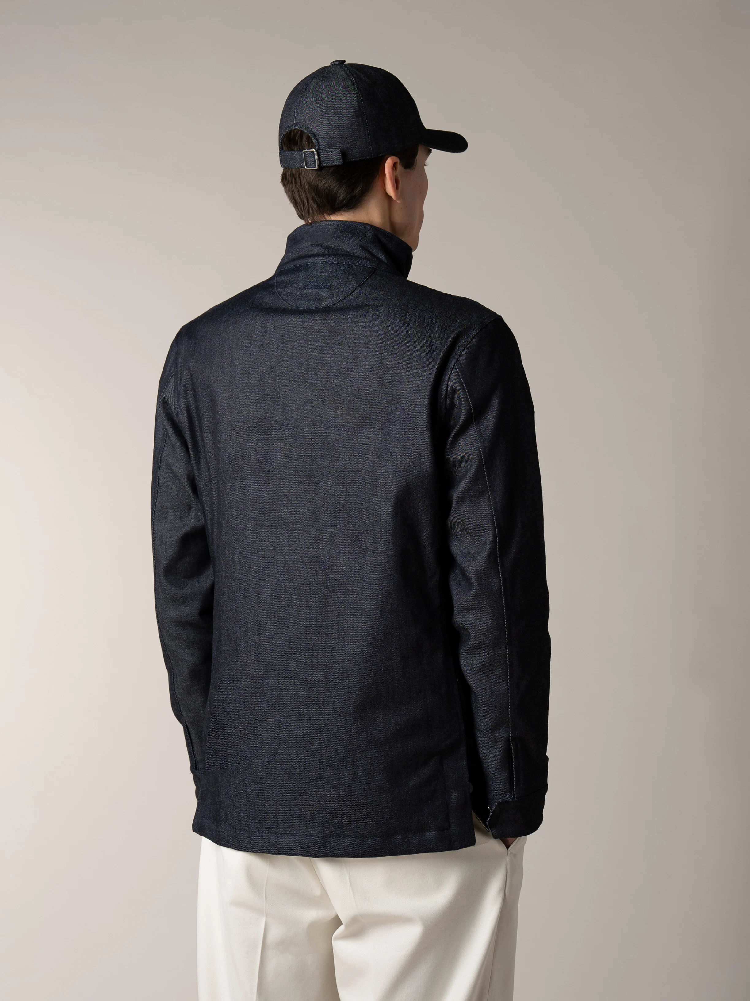 Dark Blue Denim Magnetic Field Jacket - Image 5