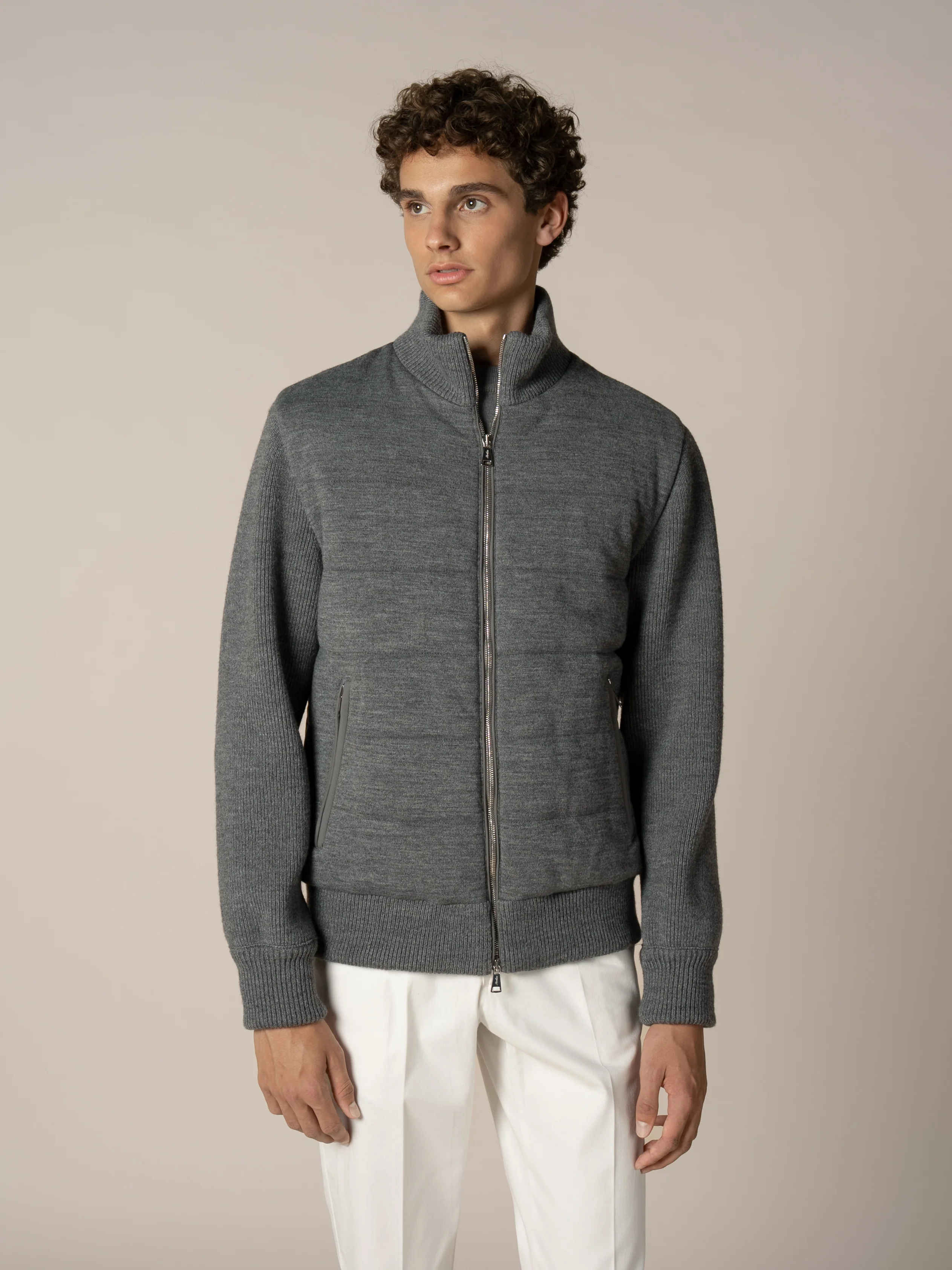 Dark Grey Urban Knit Jacket - Image 5