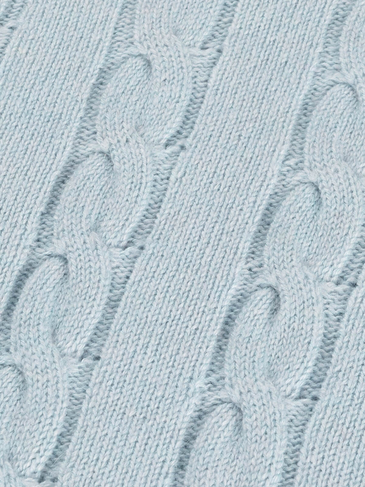 Dolcevita Cable Knit Sweater Baby Blue - Image 6