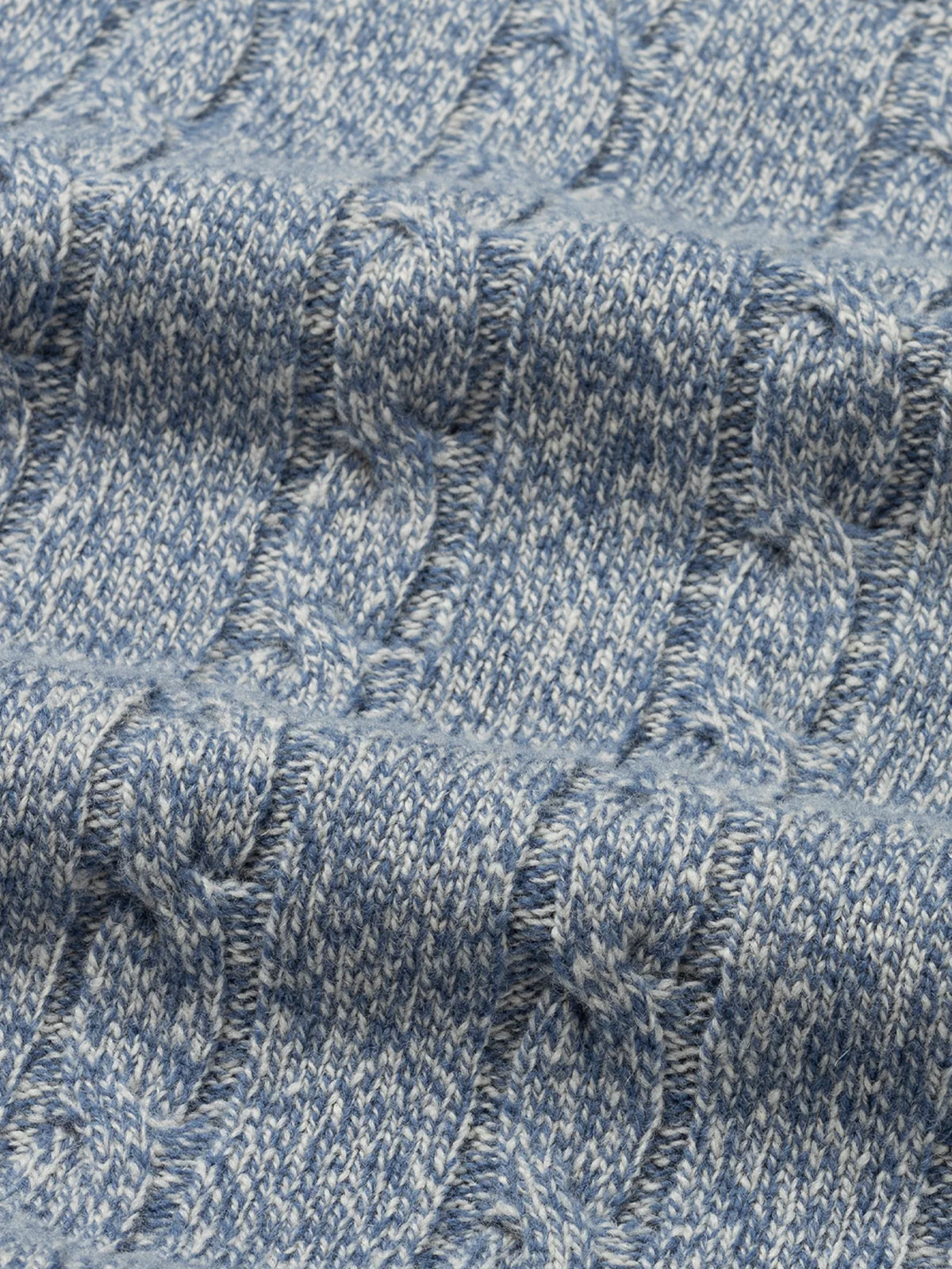 Dolcevita Cable Knit Sweater Light Blue - Image 6