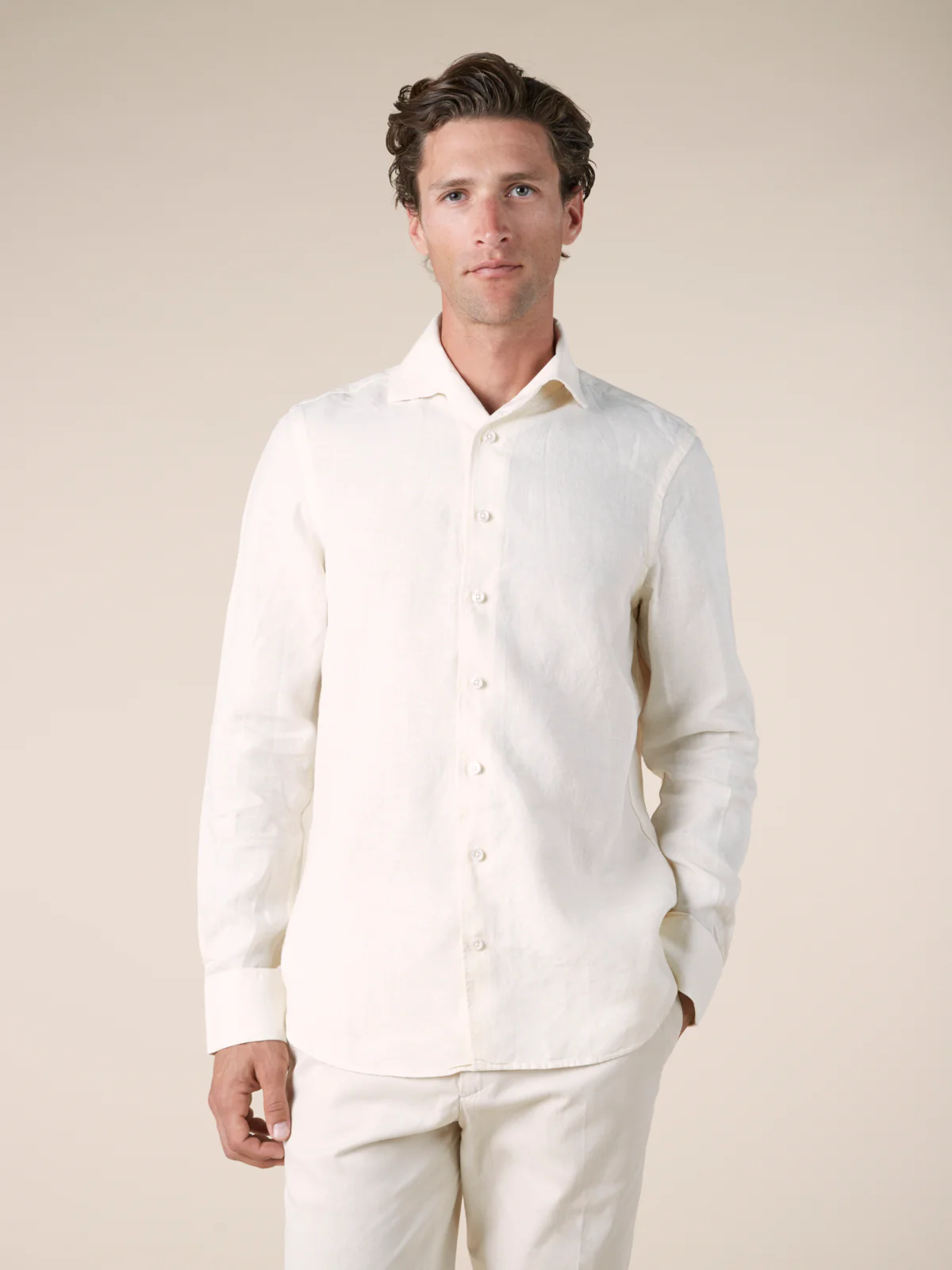 Ecru Linen Seaside Shirt - Image 5