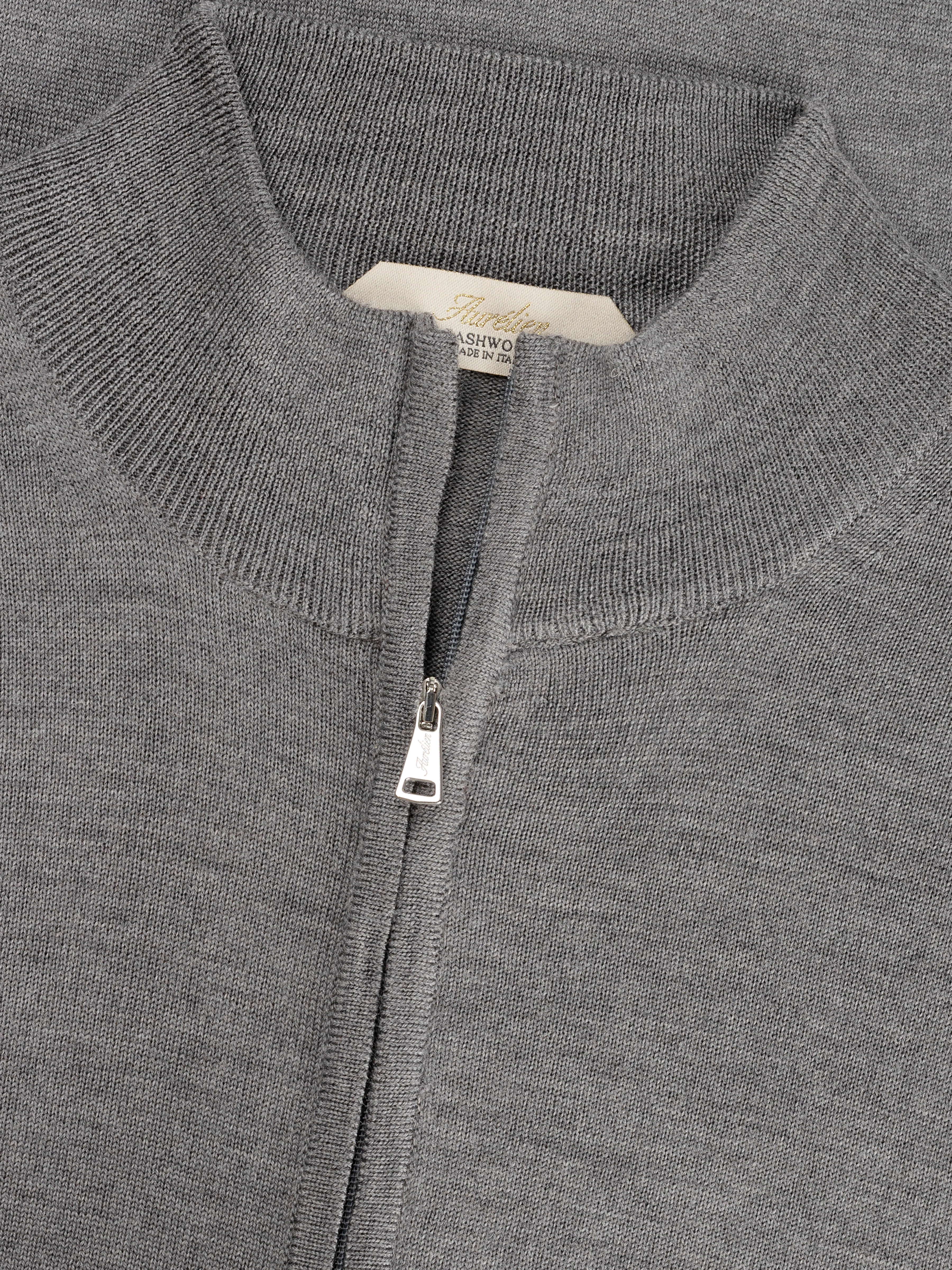 Extrafine Merino Zipper Vest Dark Grey - Image 3