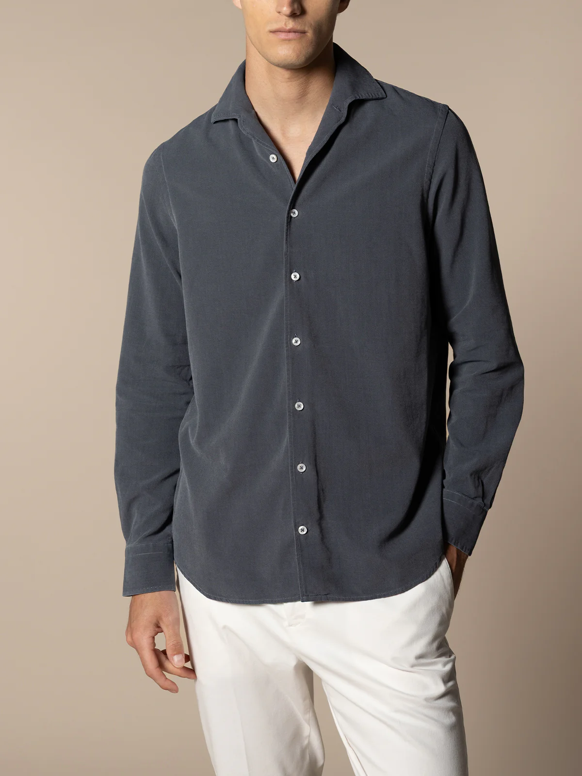 Grey Denim Shirt - Image 2