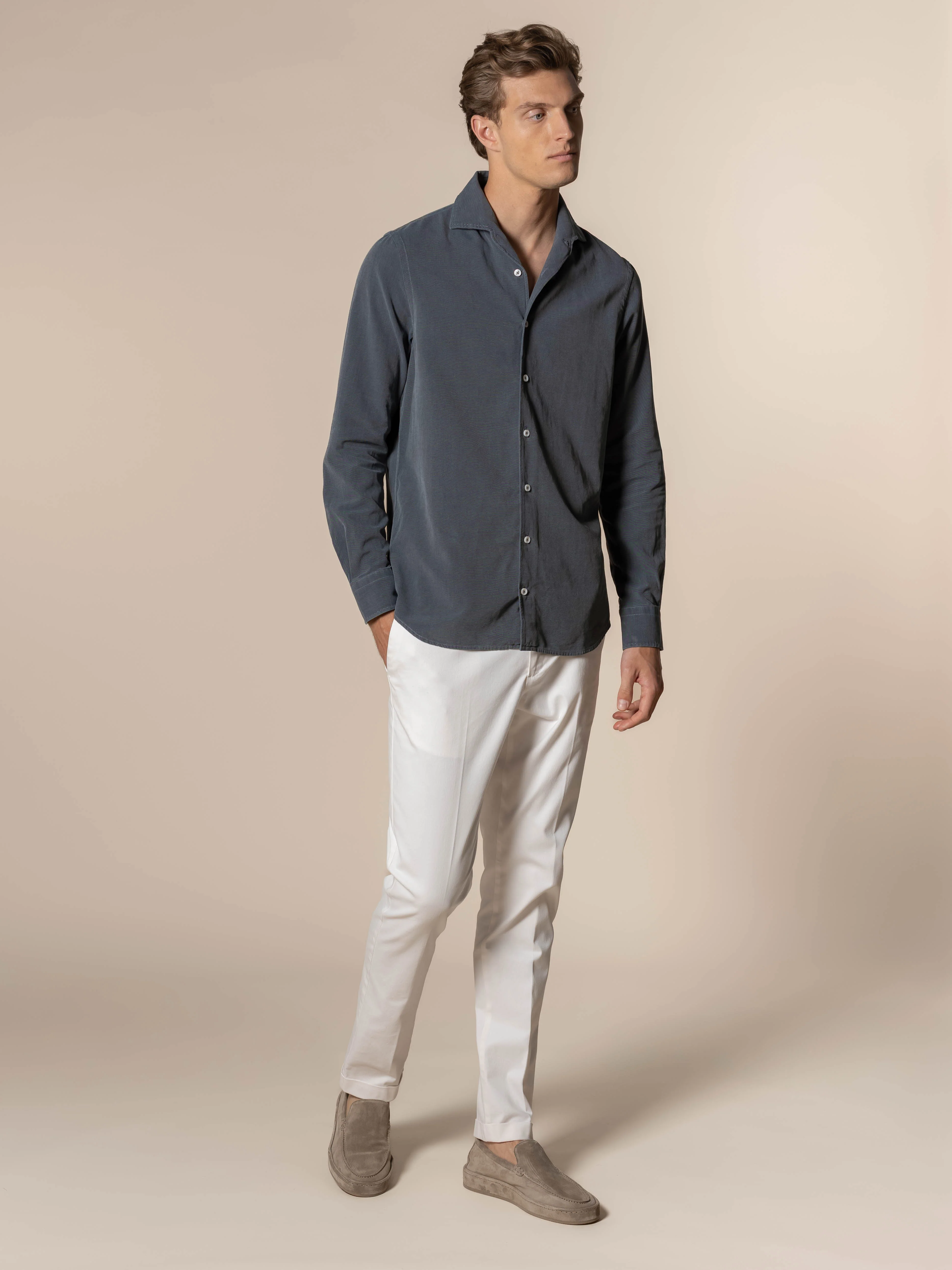 Grey Denim Shirt - Image 7