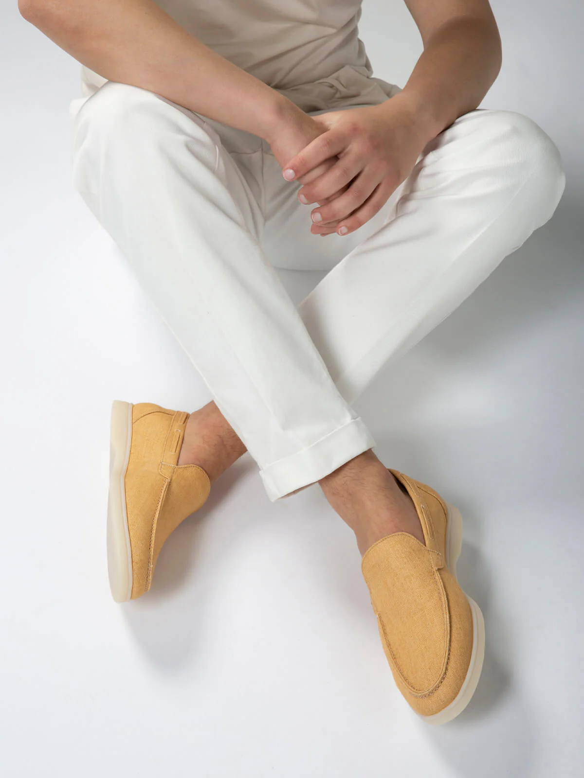 Honey Linen Yacht Loafers - Image 2
