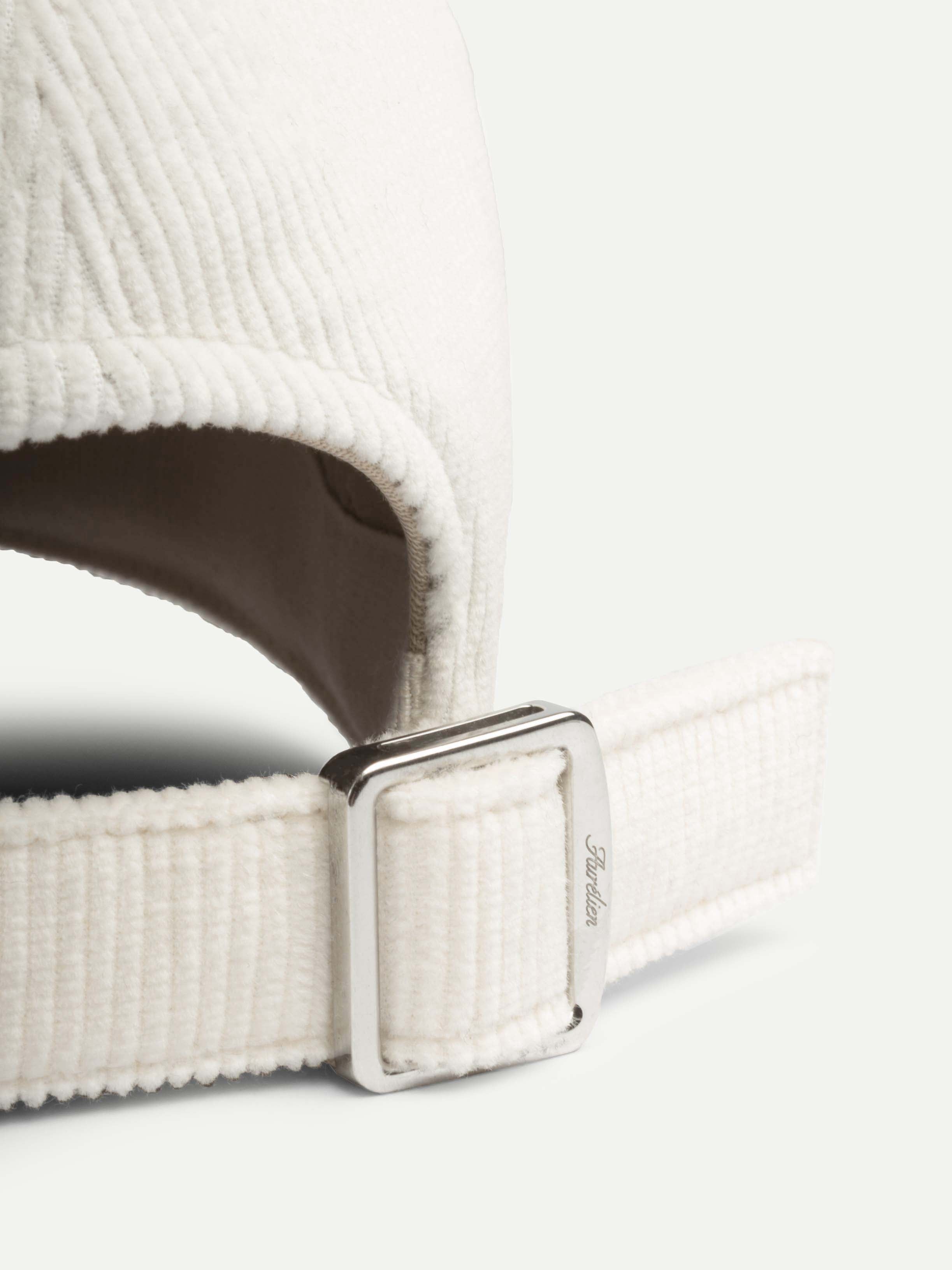 Ivory Corduroy Baseball Cap - Image 5