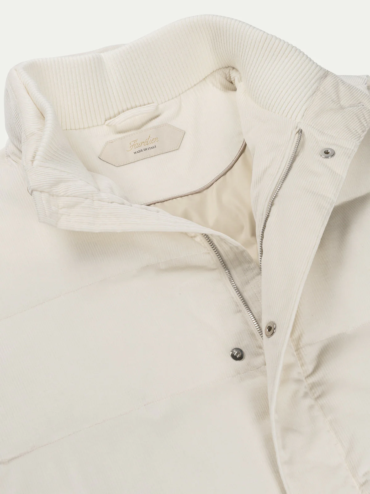 Corduroy AUR1 Body Warmer | Ivory - Image 4