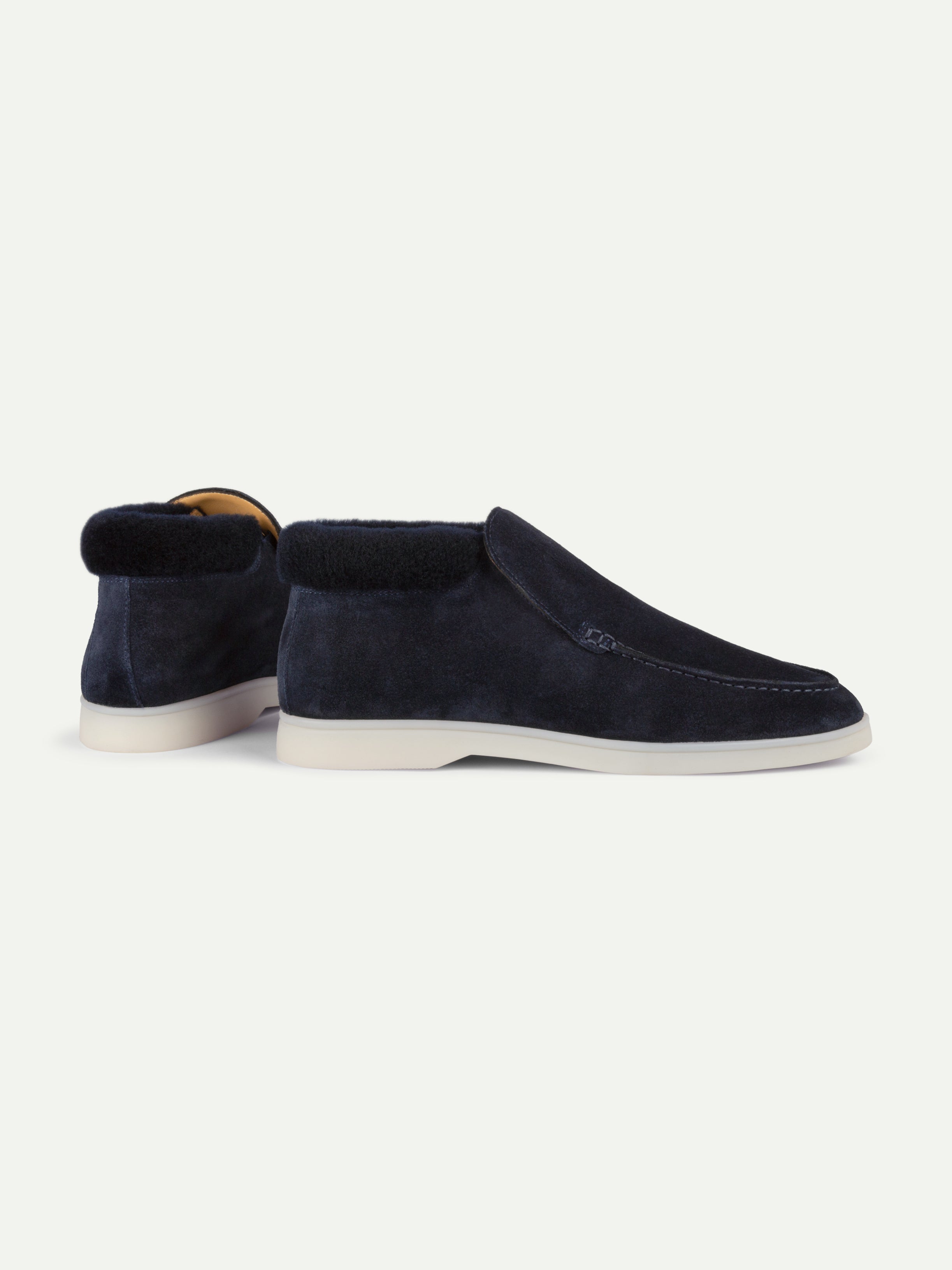 Lady Dark Blue City Loafer Fur - Image 4